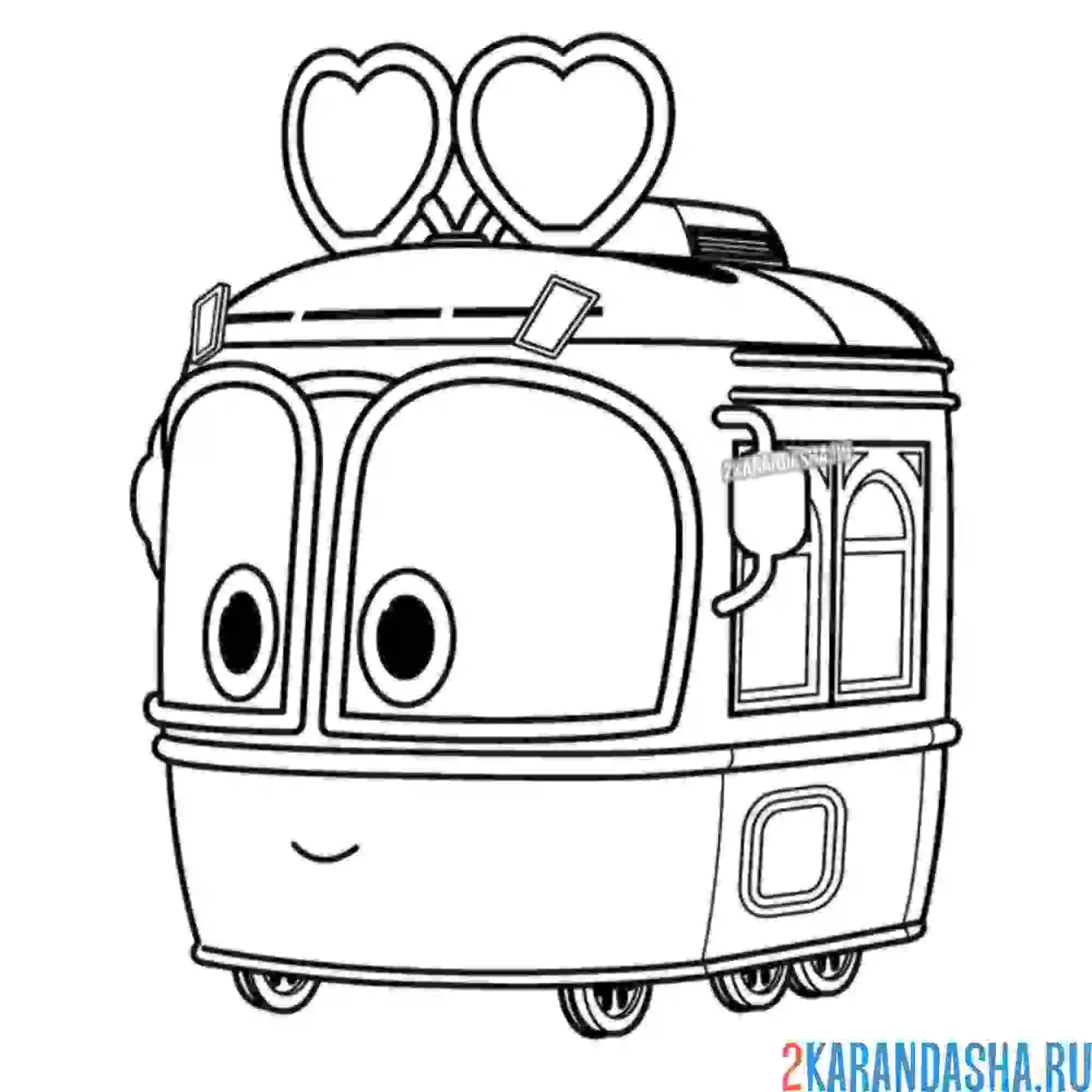 Раскраска сэлли поезд-трансформер