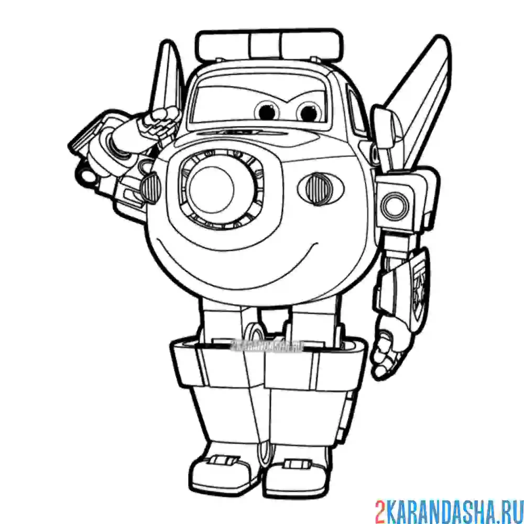 Раскраска робот-полицейский