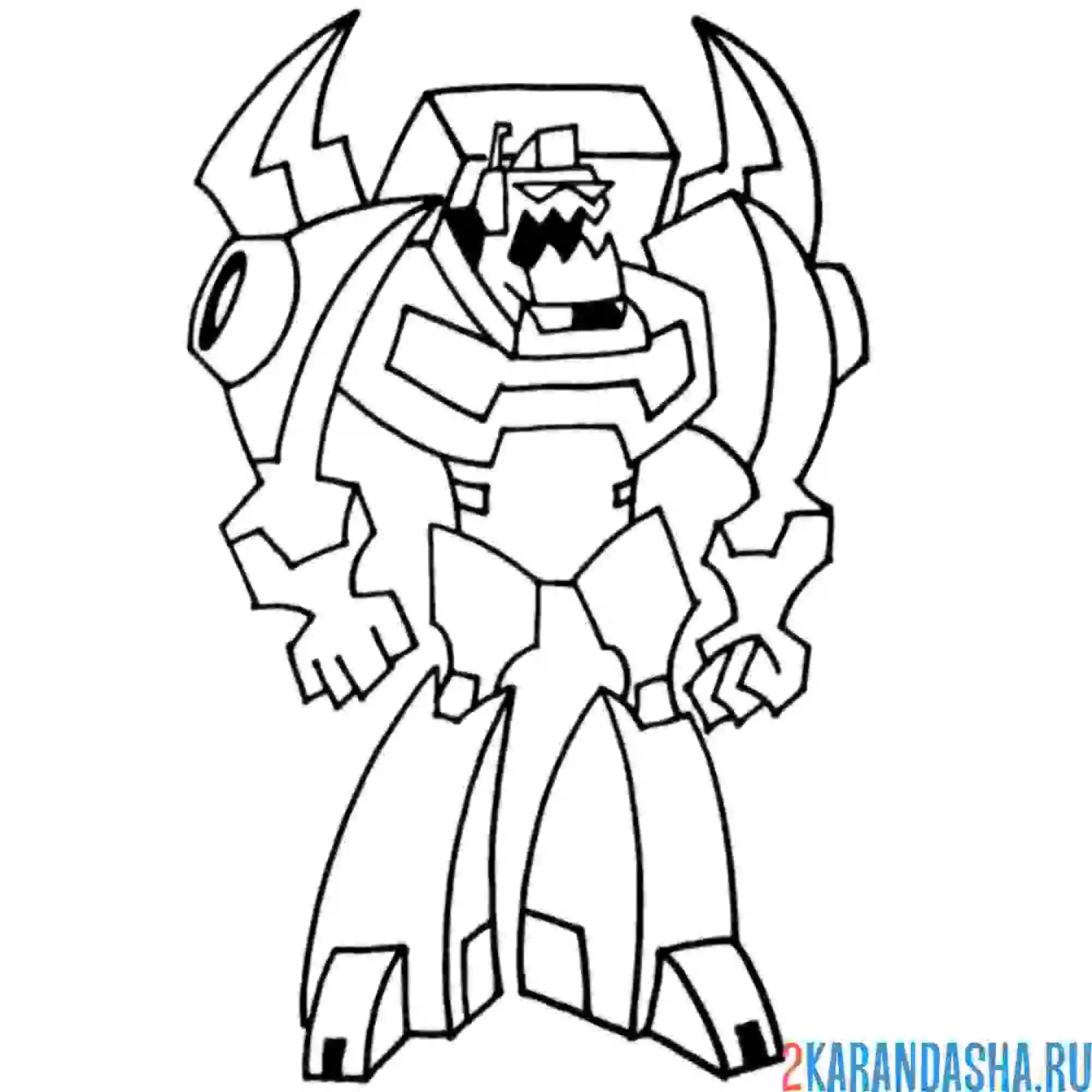 Раскраска гримлок трансформер