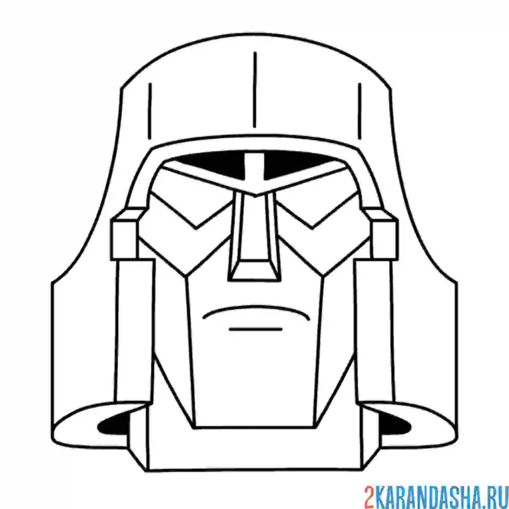 Раскраска маска десептиконов трансформеры