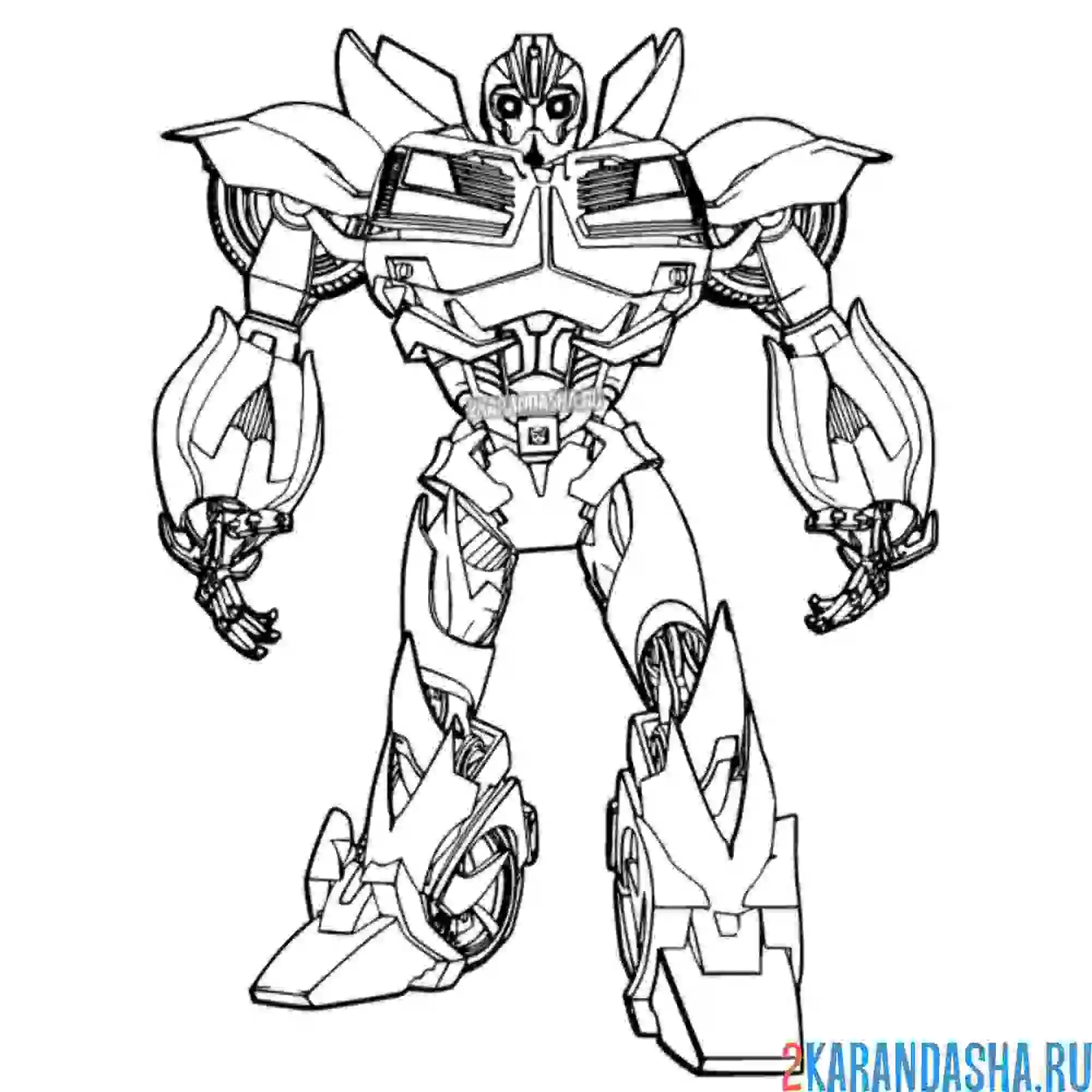 Раскраска трансформер бамблби