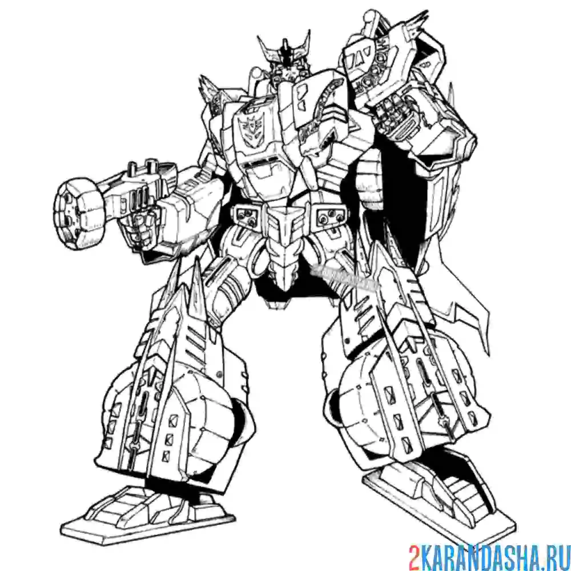 Раскраска десептикон злодей