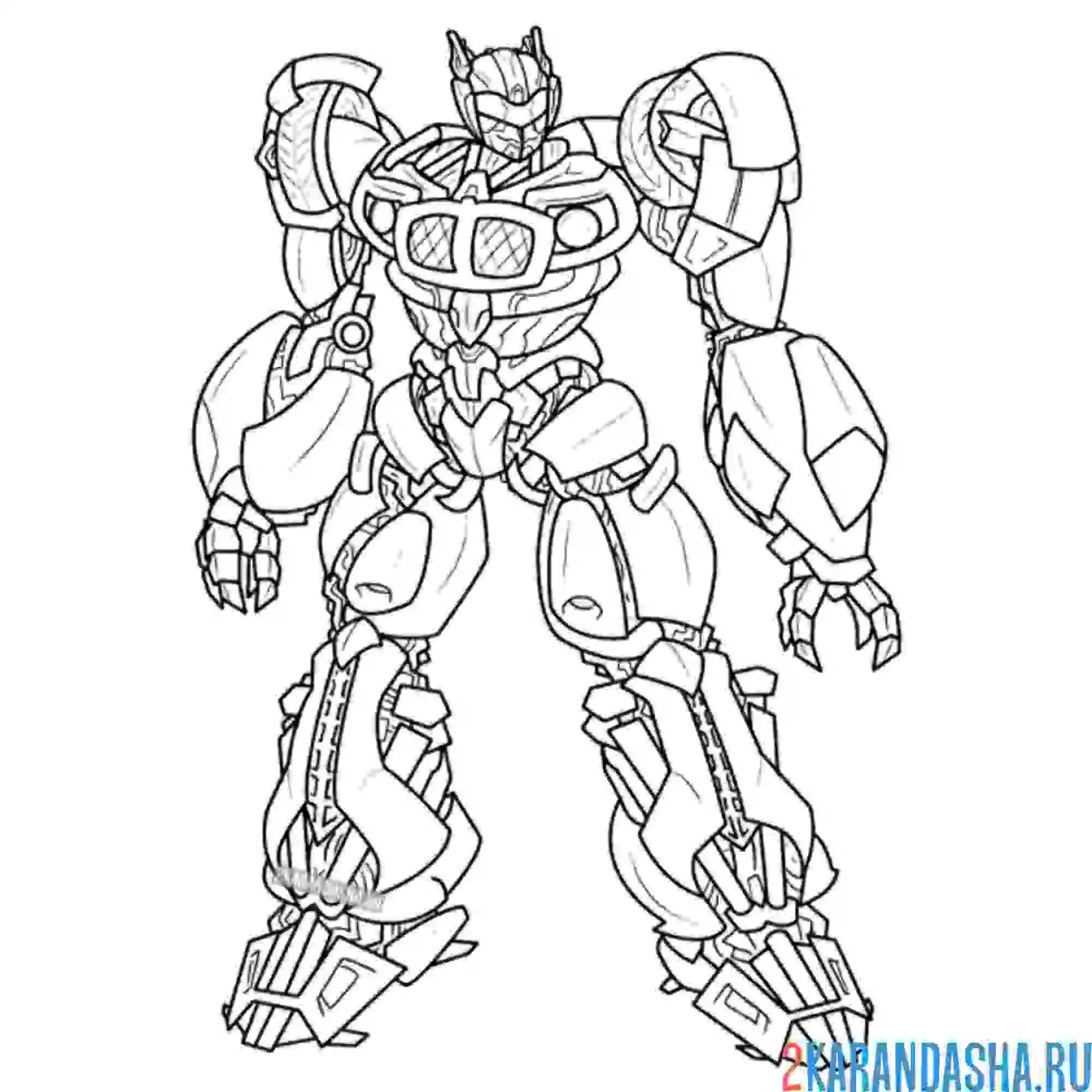 Раскраска персонаж трансформеры