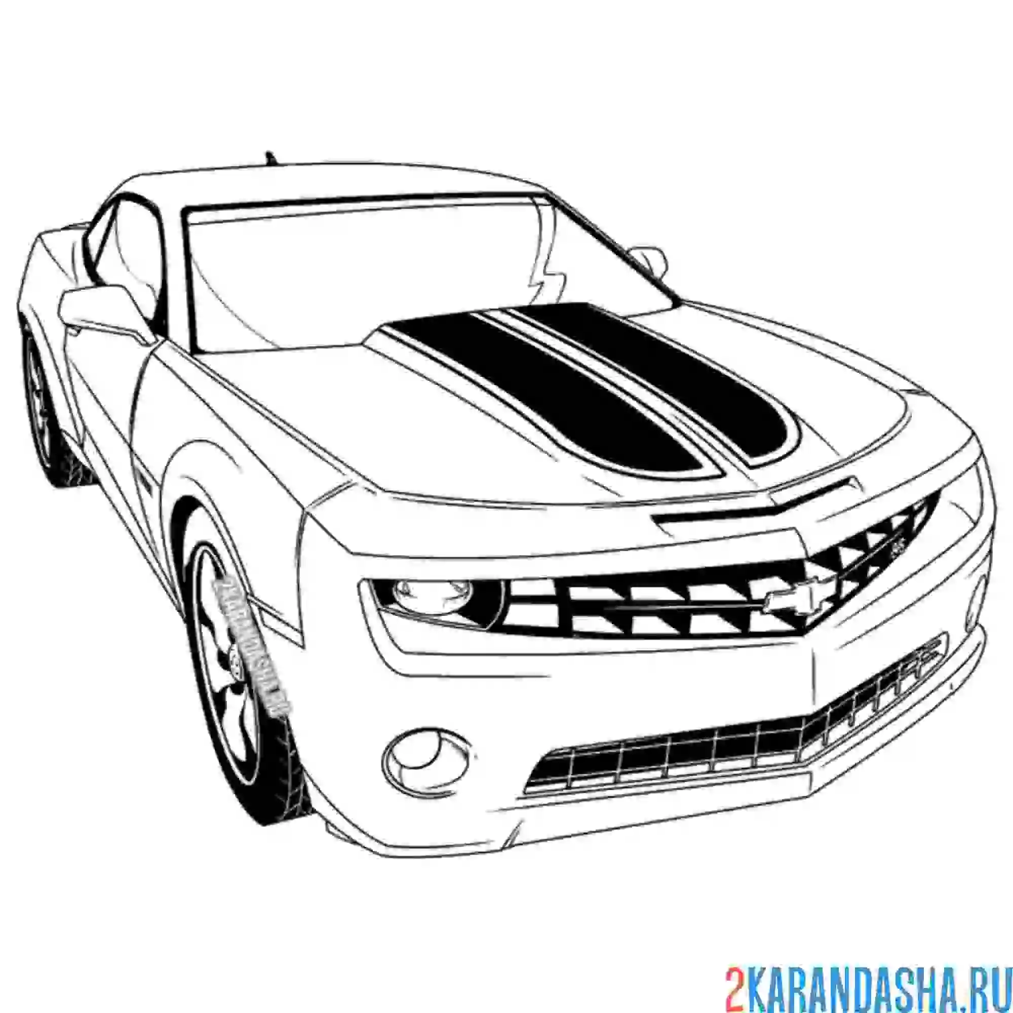 Раскраска бамблби машина