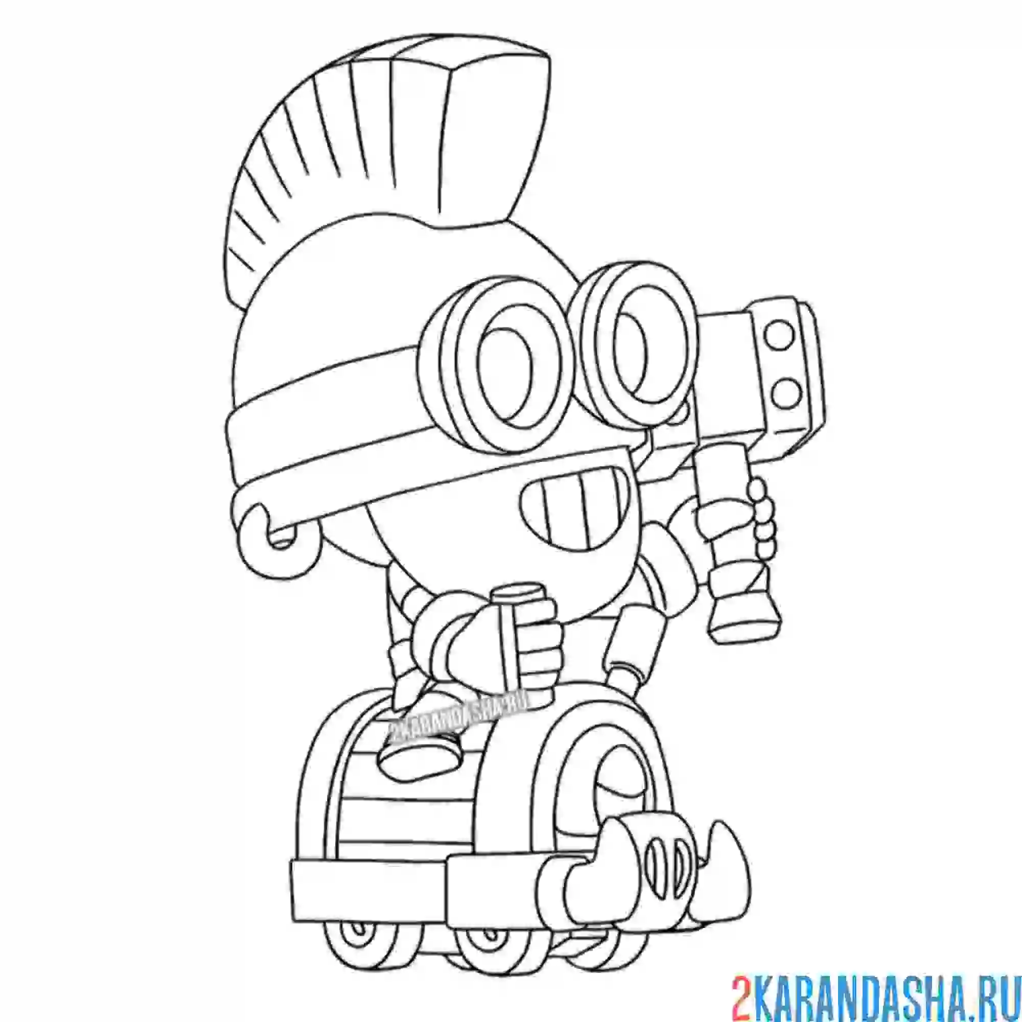 Раскраска карл всадник на кабане