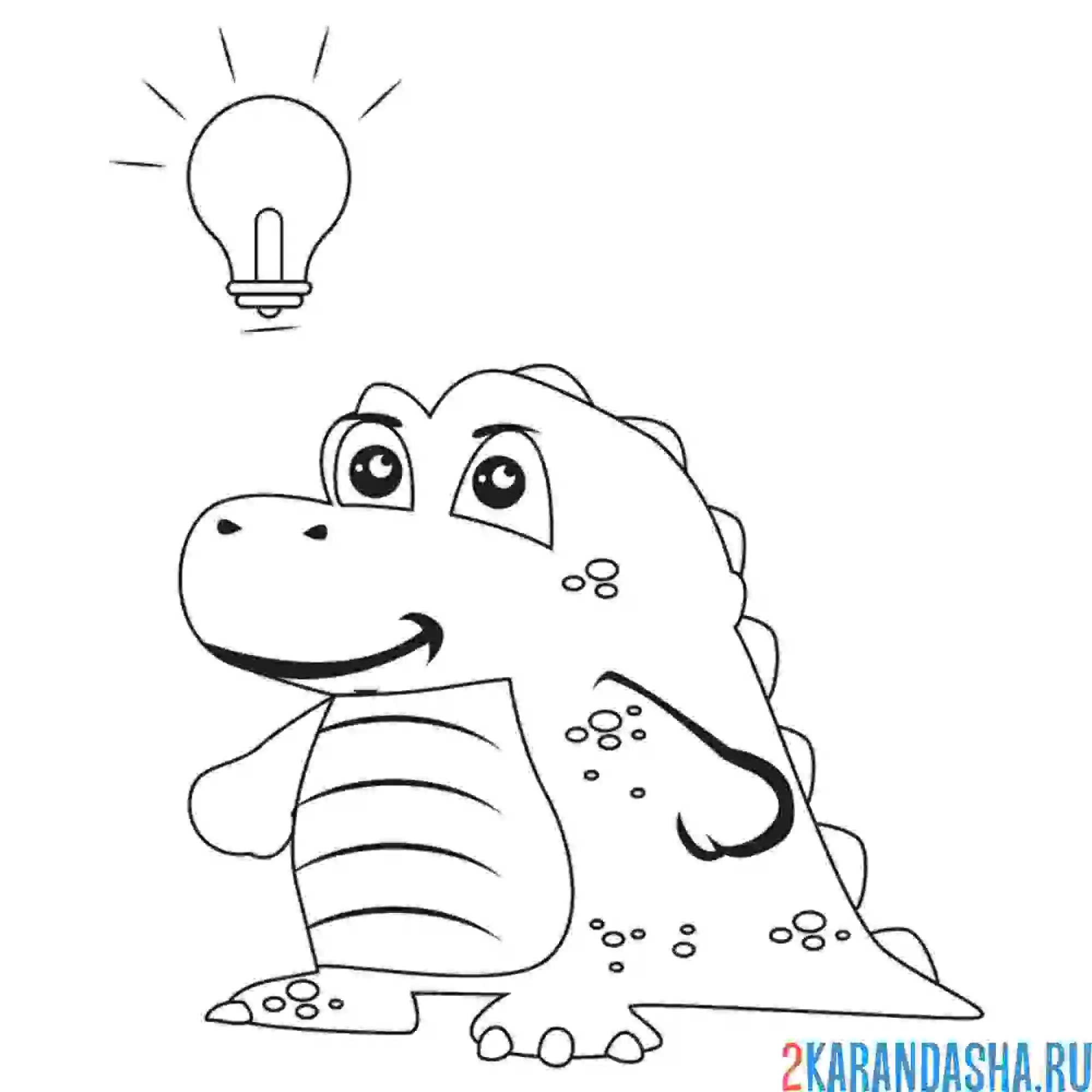 Раскраска крокодил с идеей