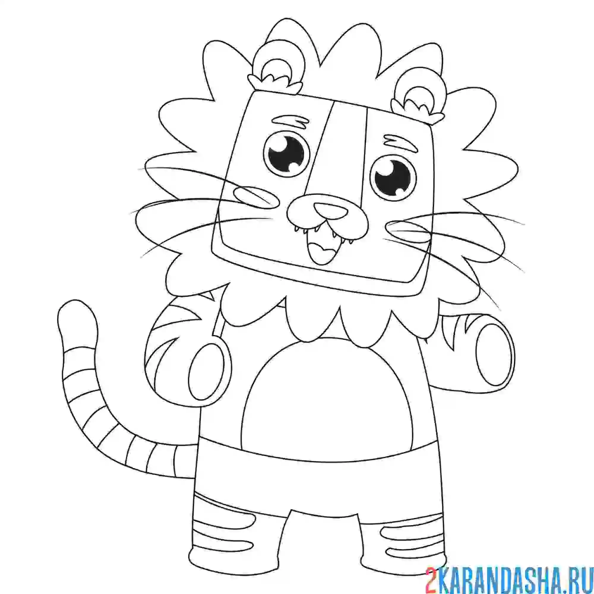 Раскраска цирковой лев