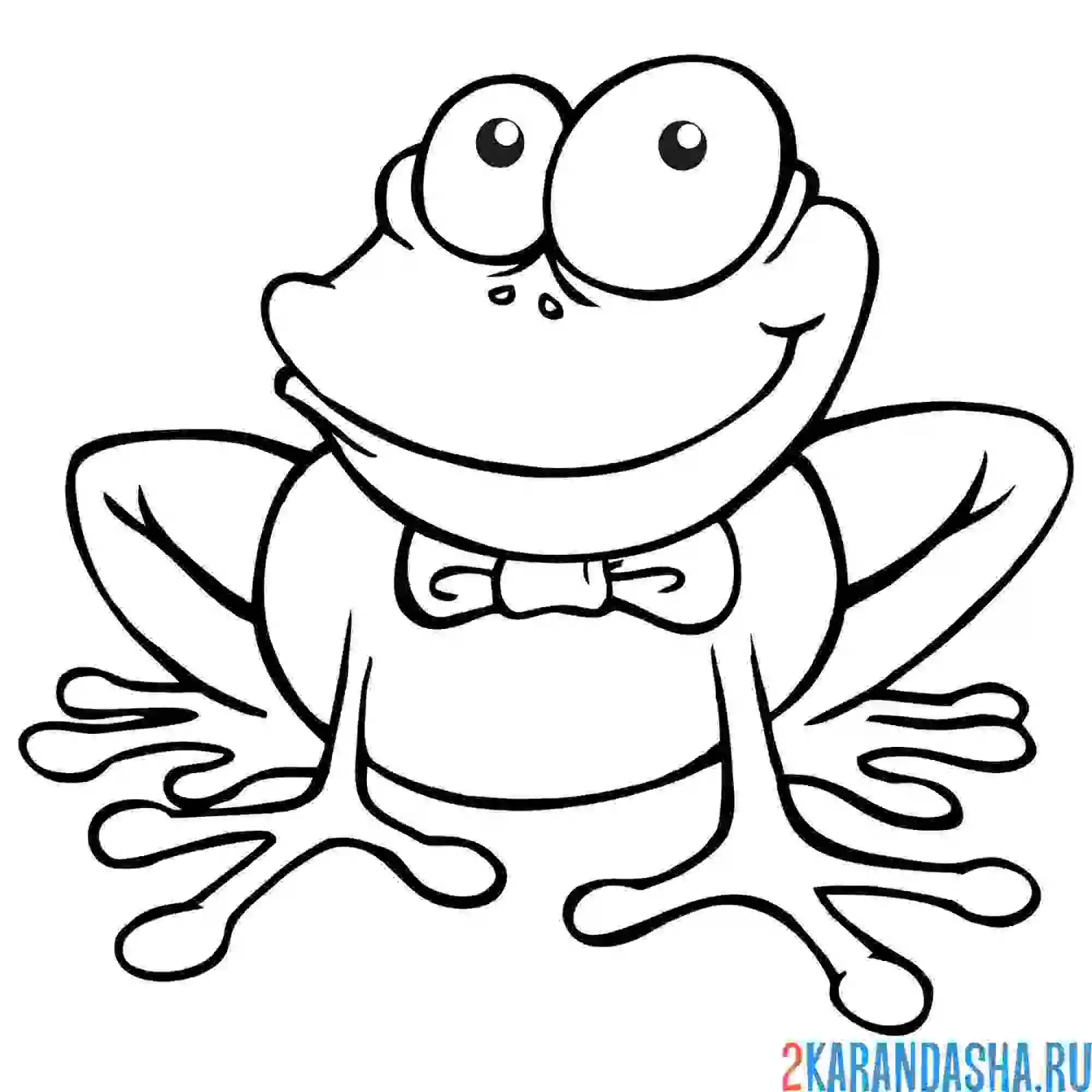 Раскраска лягушка мальчик принц