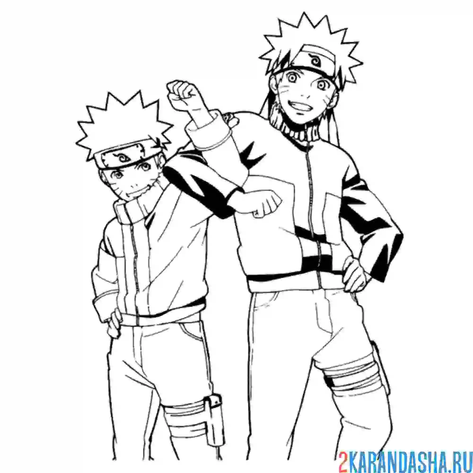 Раскраска наруто мальчик