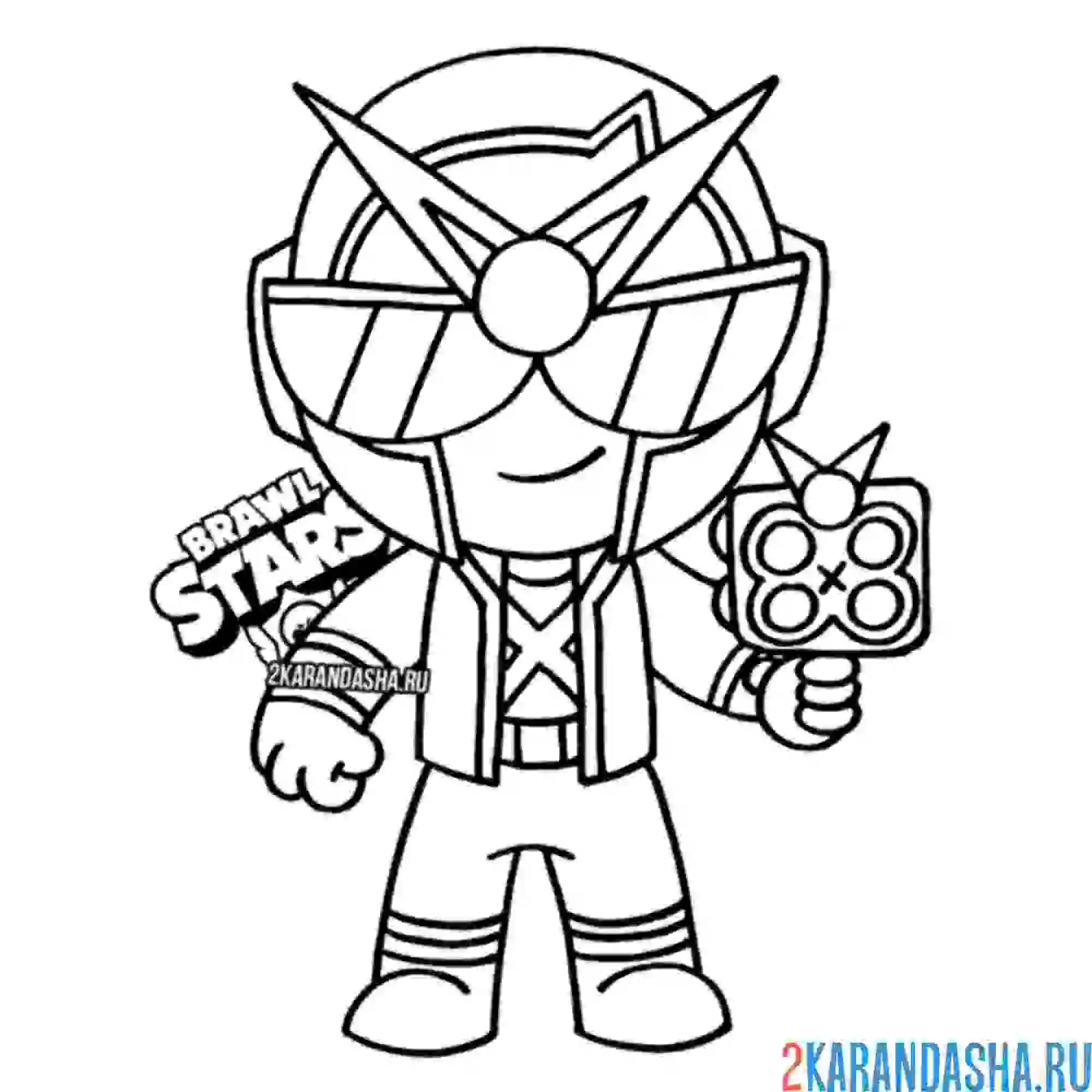 Раскраска суперрейнджер брок