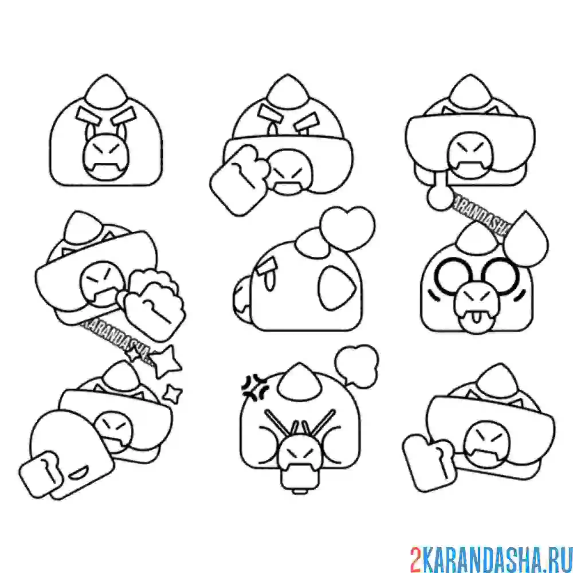 Раскраска базз пины эмоджи