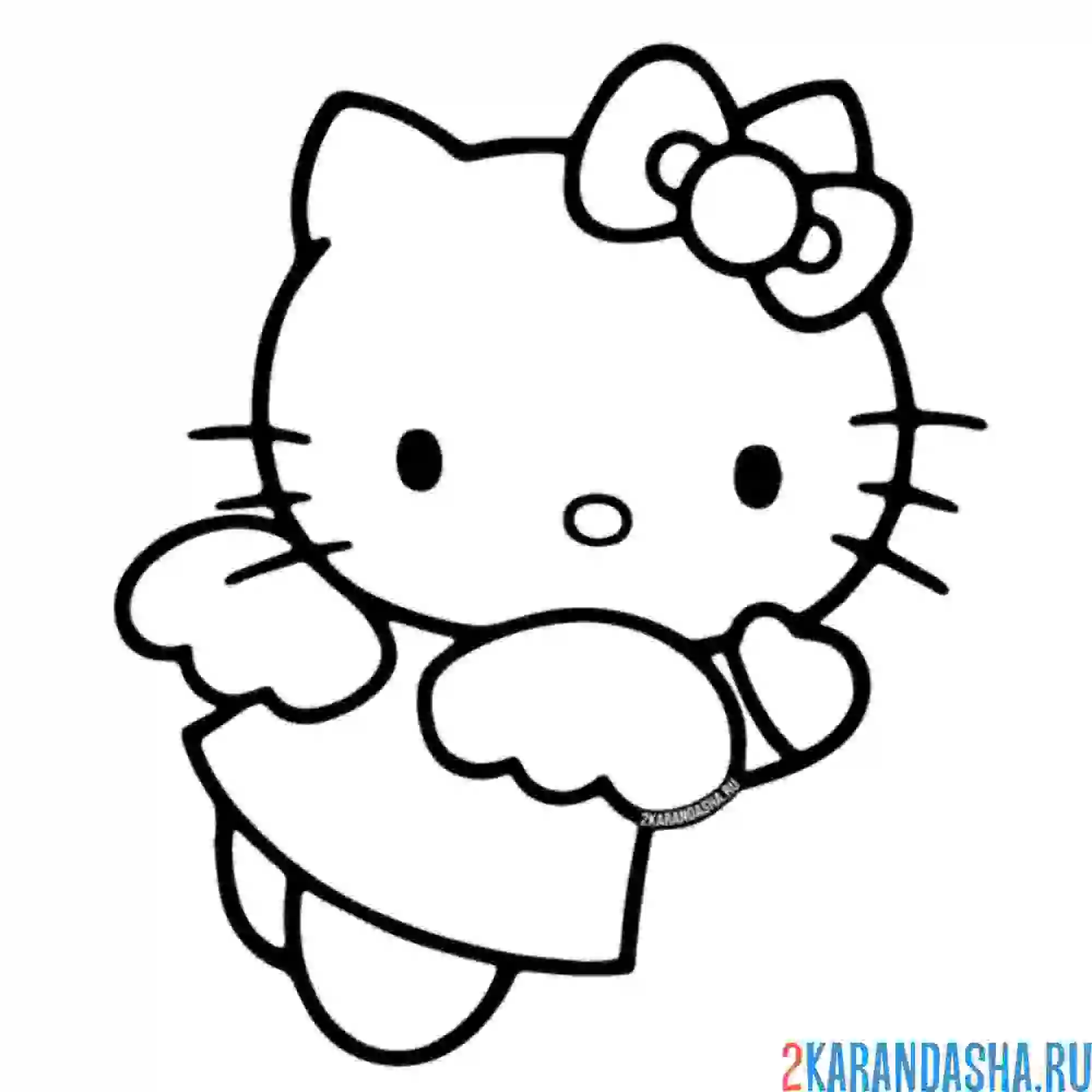 Раскраска ангел хелло китти