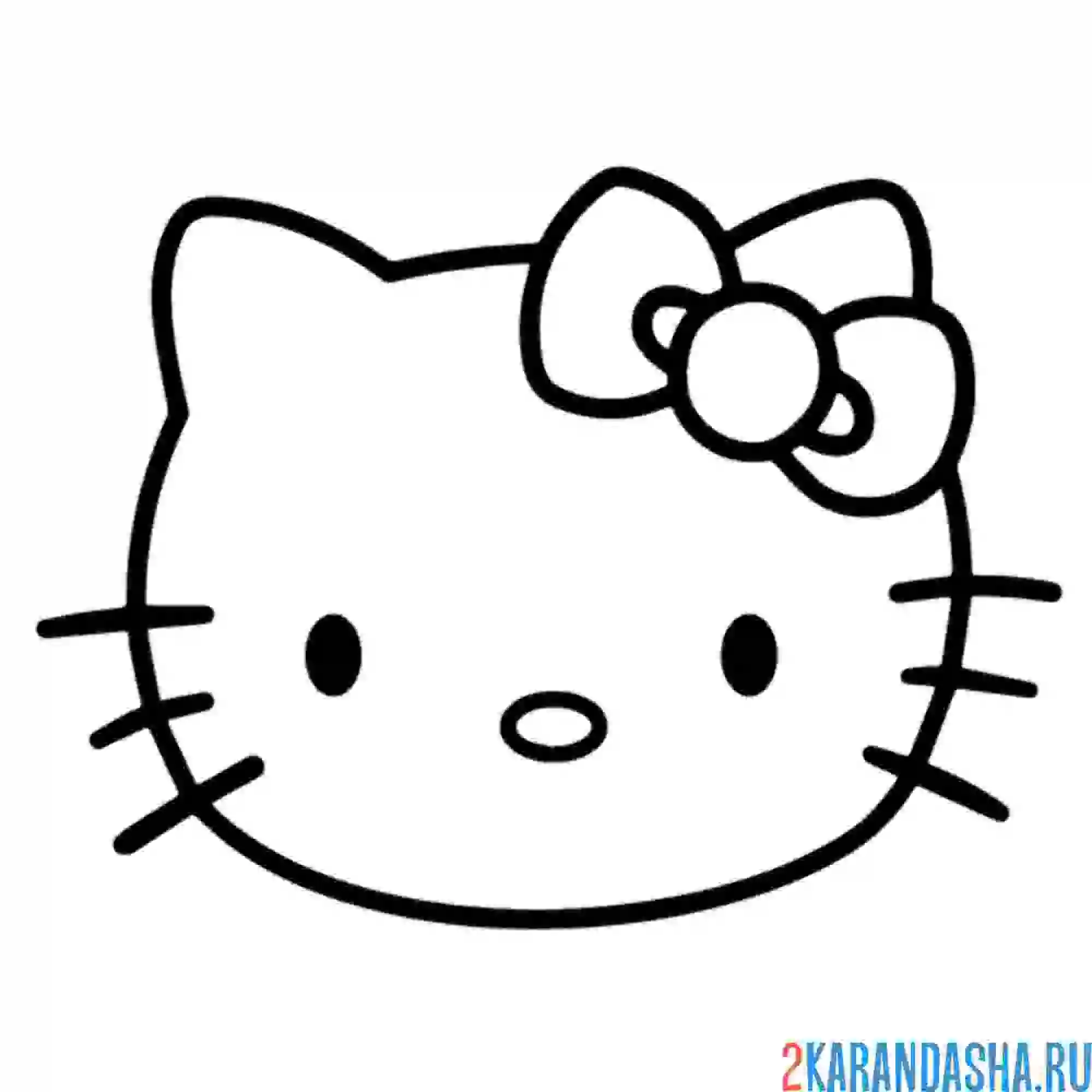 Раскраска хелло китти голова