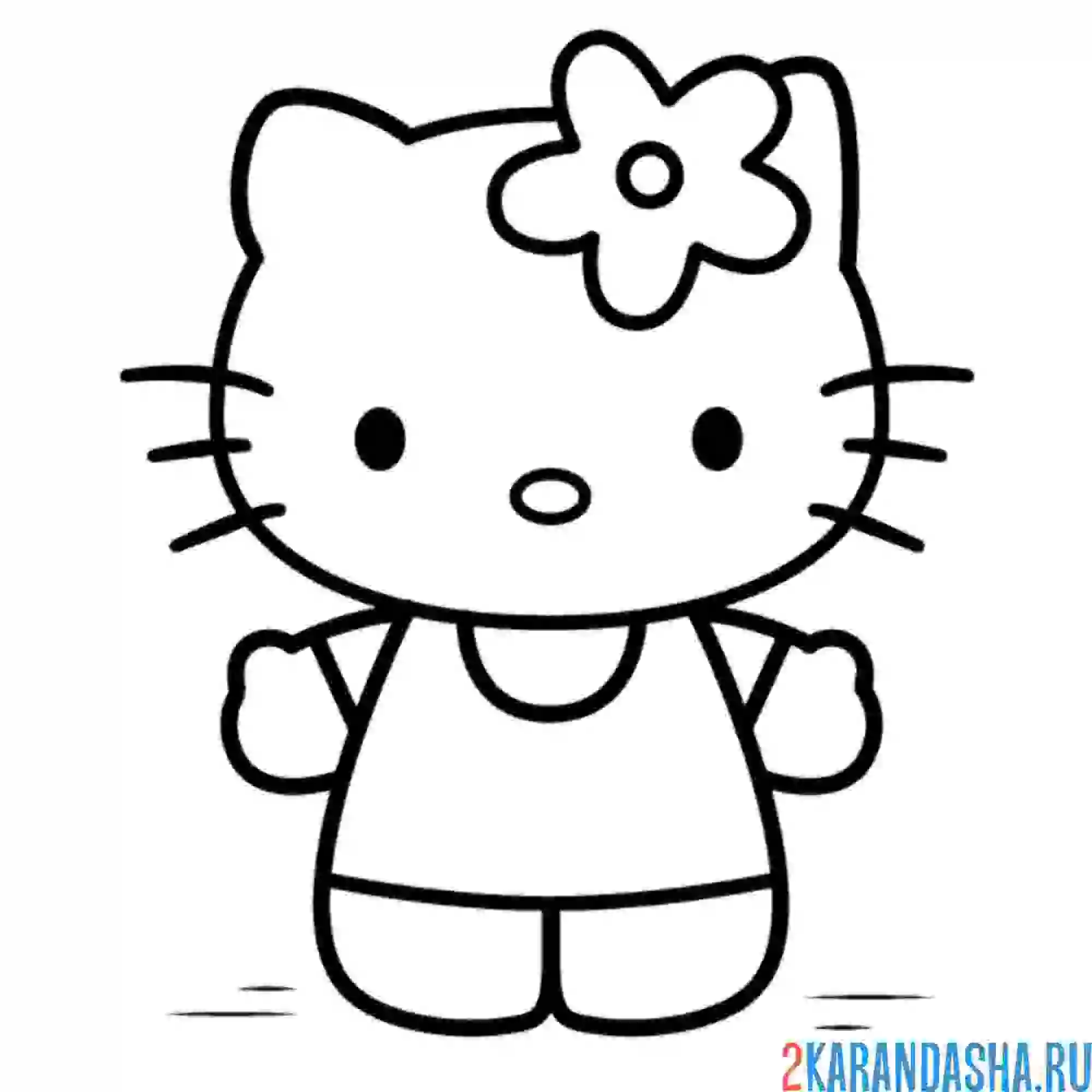 Раскраска хелло китти в полный рост