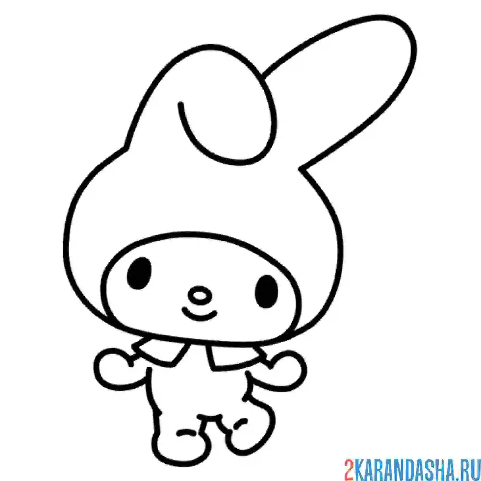 Раскраска мелоди зайка