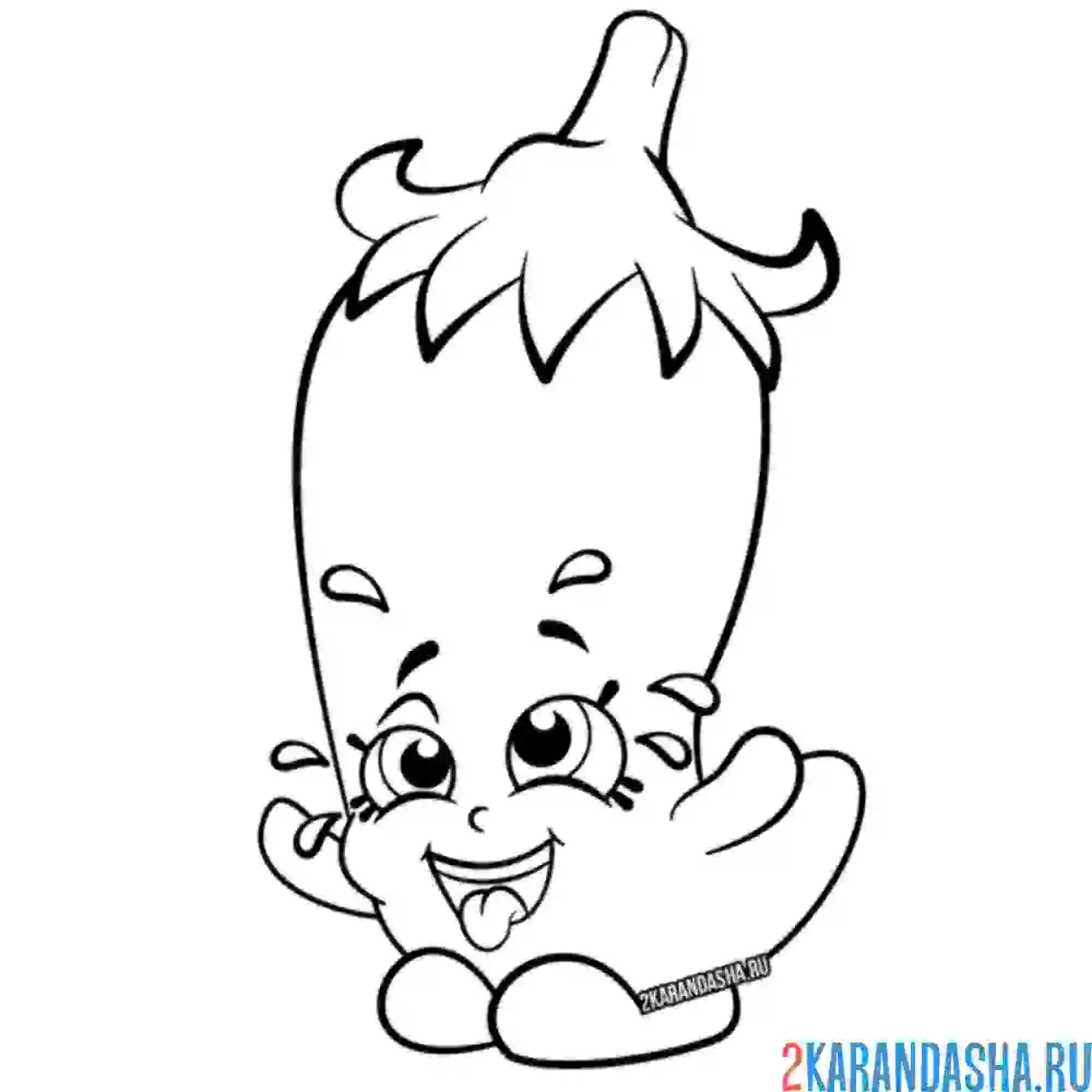 Раскраска шопкинс острый перчик