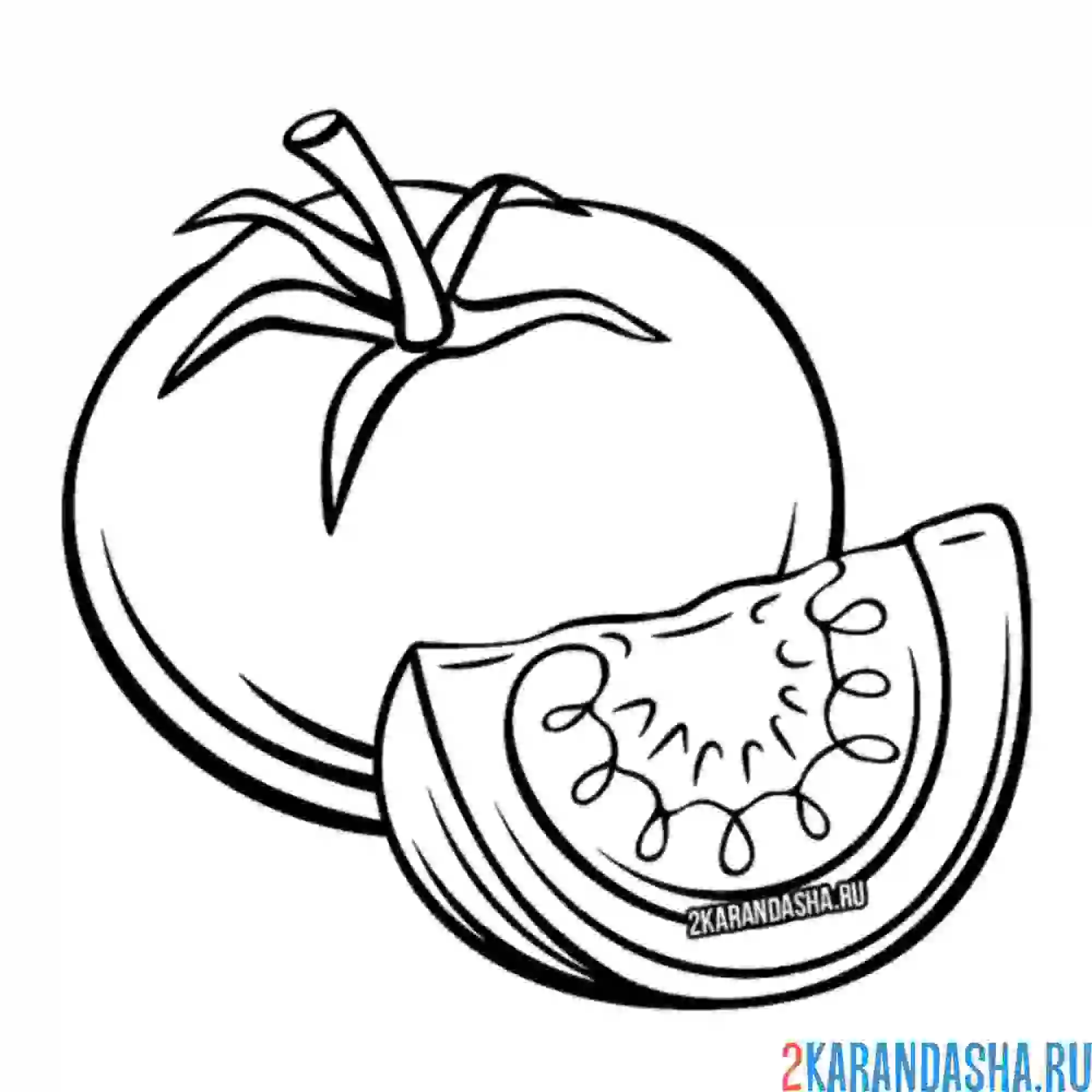 Раскраска томат или помидор