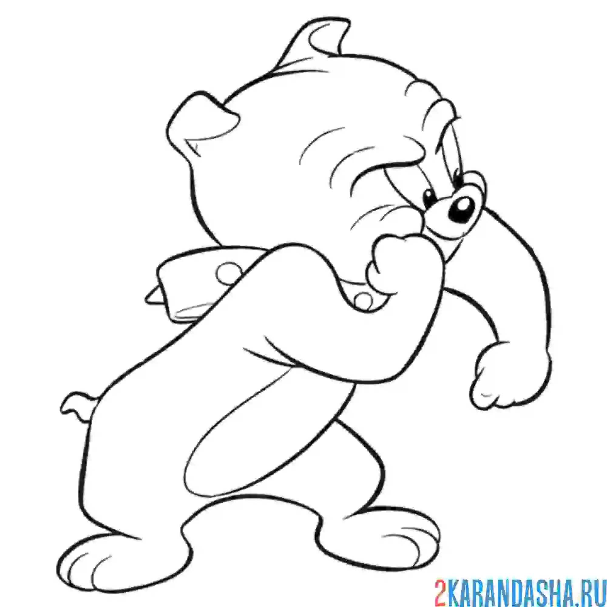 Раскраска щенок сын спайка