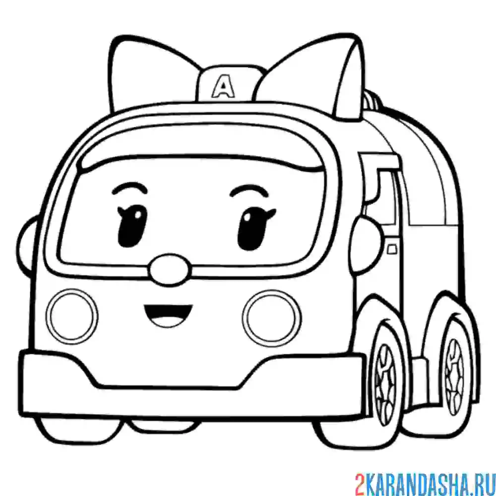 Раскраска эмбер с бантиком