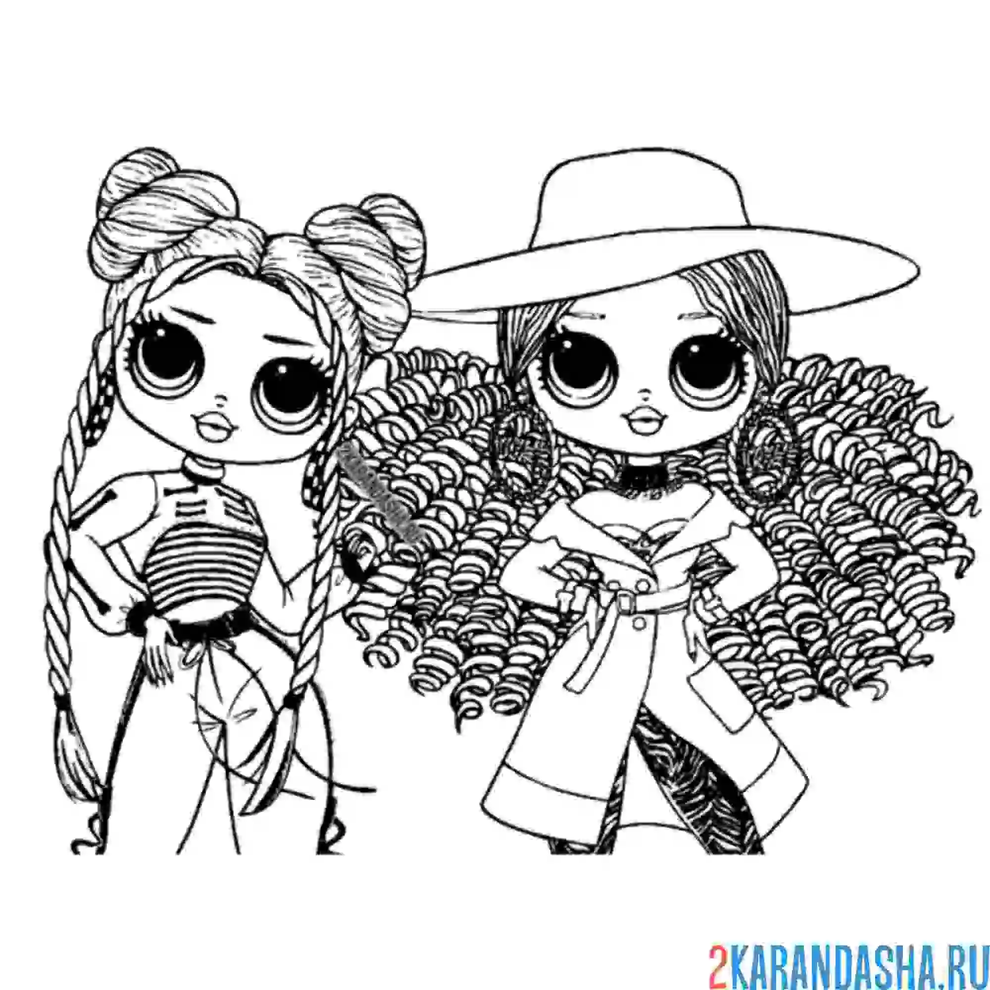 Раскраска лол omg модницы подружки