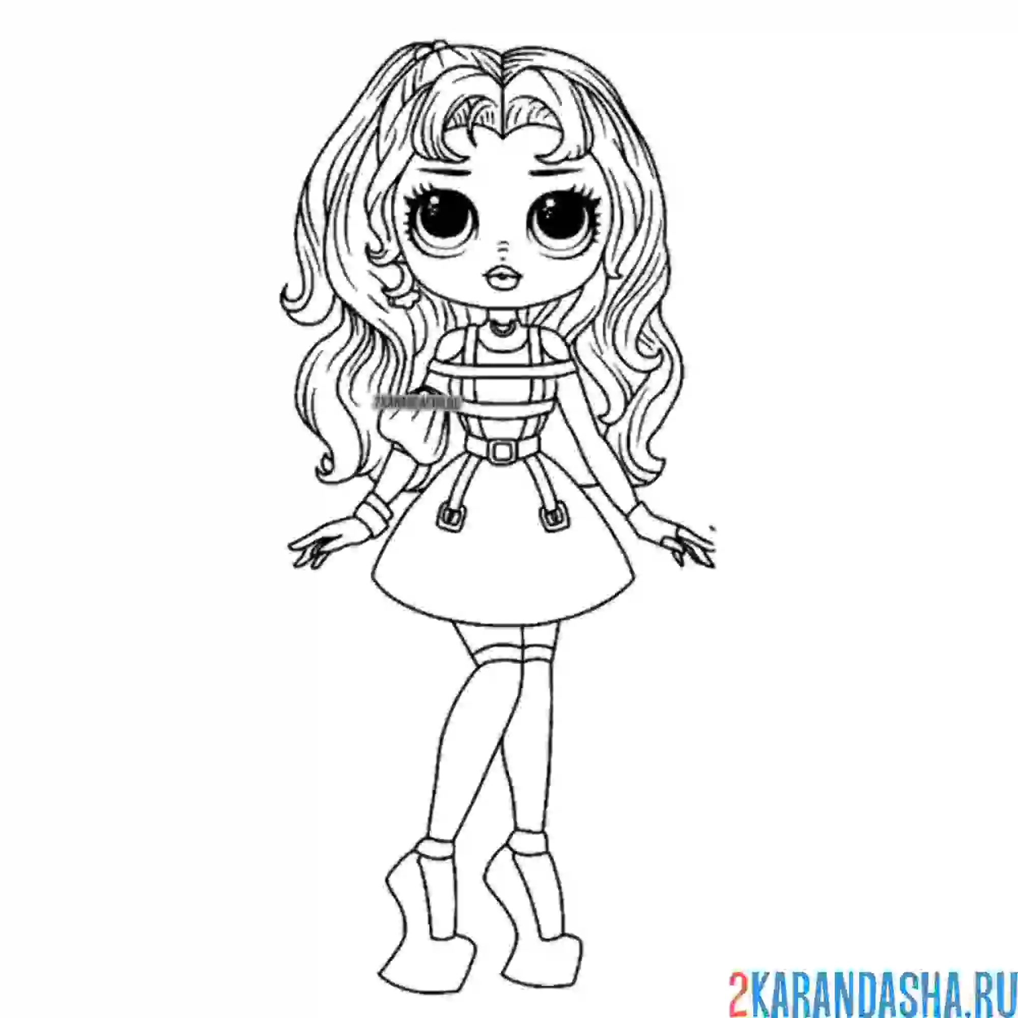 Раскраска лол omg в туфлях