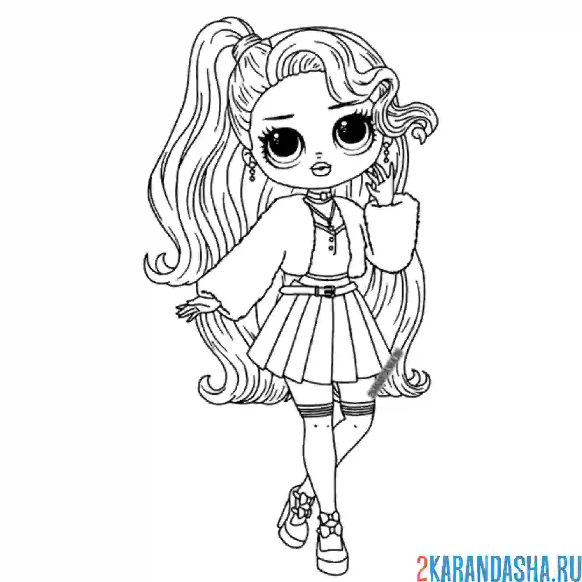 Раскраска лол omg мода