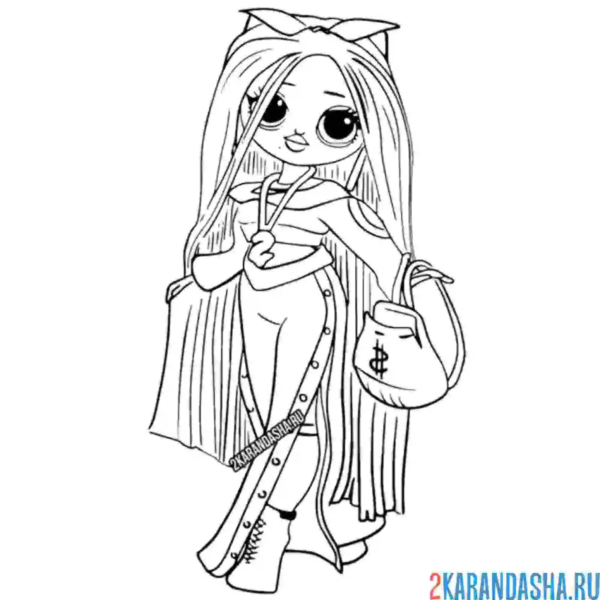 Раскраска лол omg идет на выставку