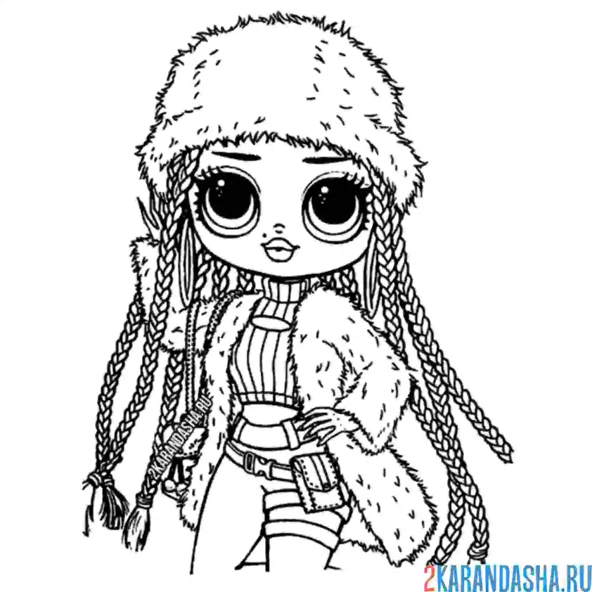 Раскраска лол omg зима