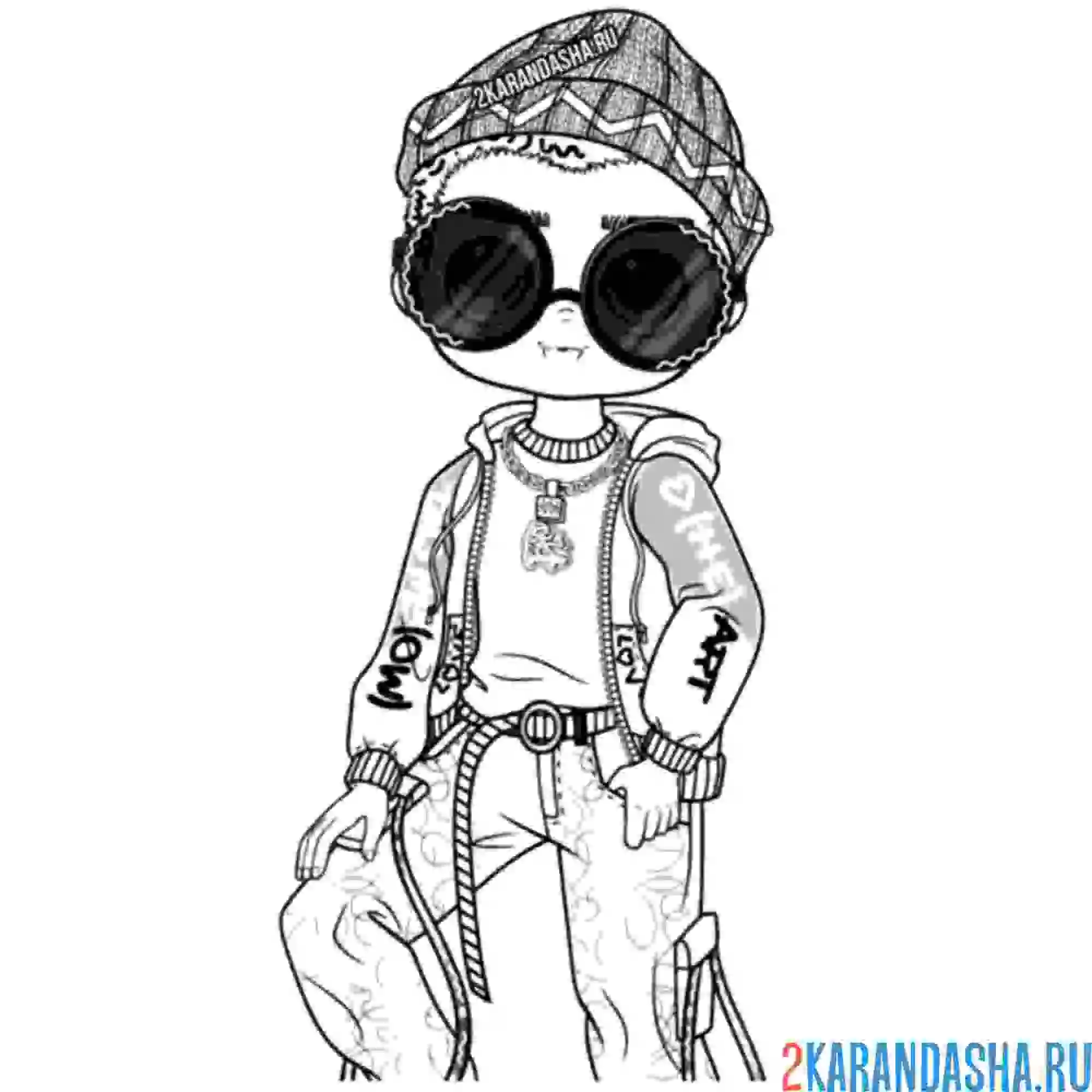 Раскраска лол omg мальчик