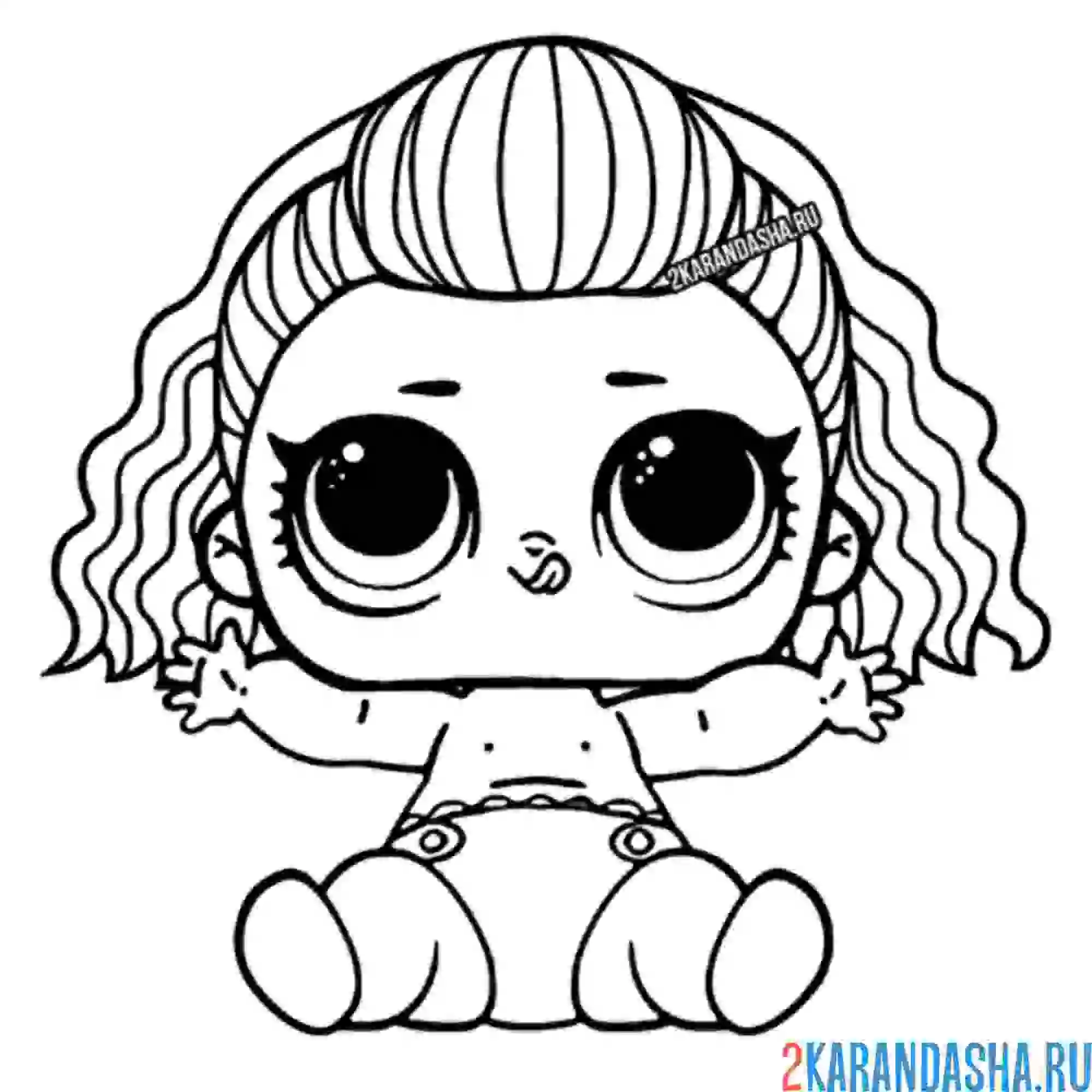 Раскраска лил малышка 80е сестричка