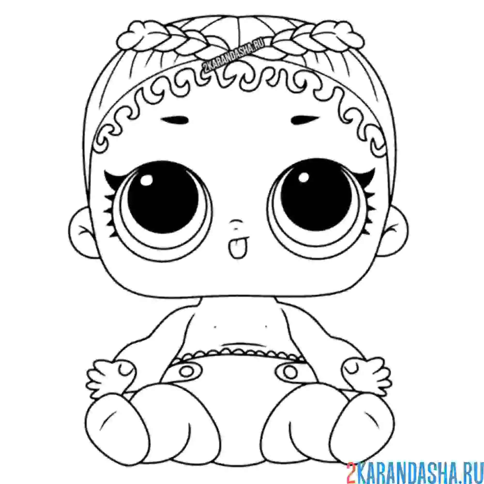 Раскраска лил малышка mc swag