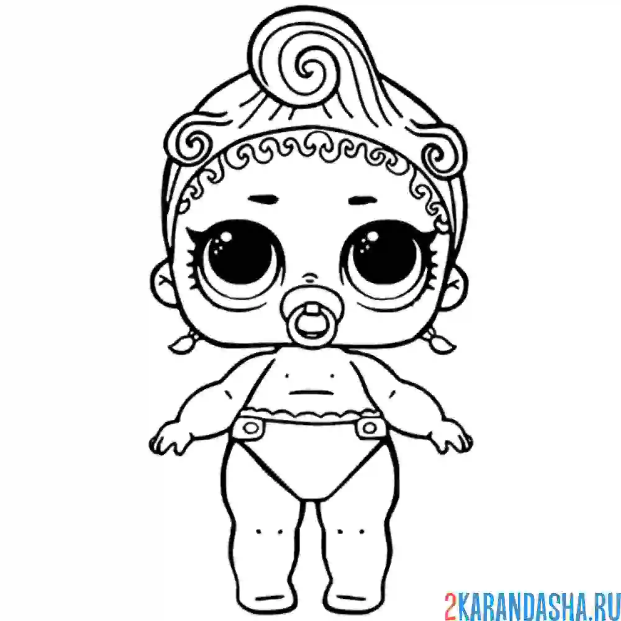 Раскраска лил драгоценная малышка сестричка