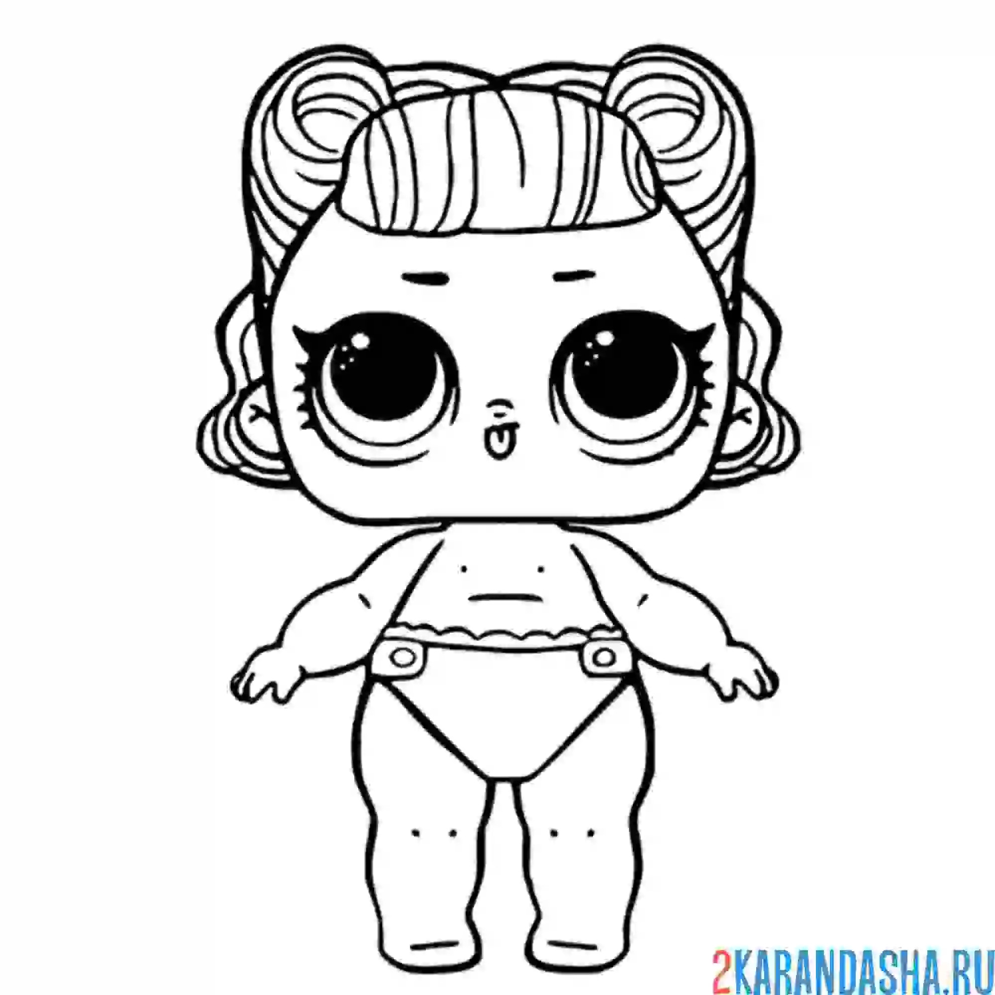 Раскраска лил малышка ангел сестричка