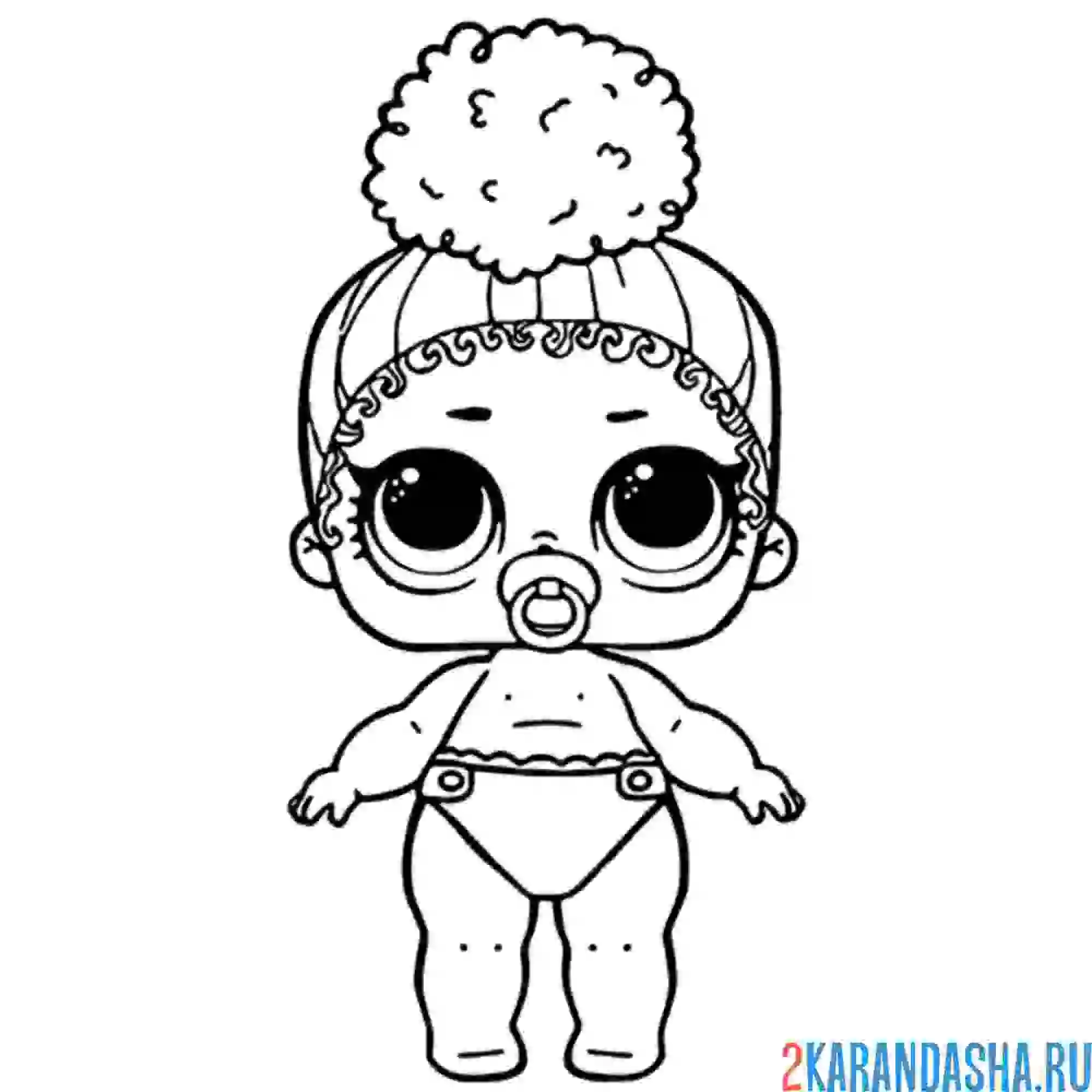 Раскраска лил малышка босс