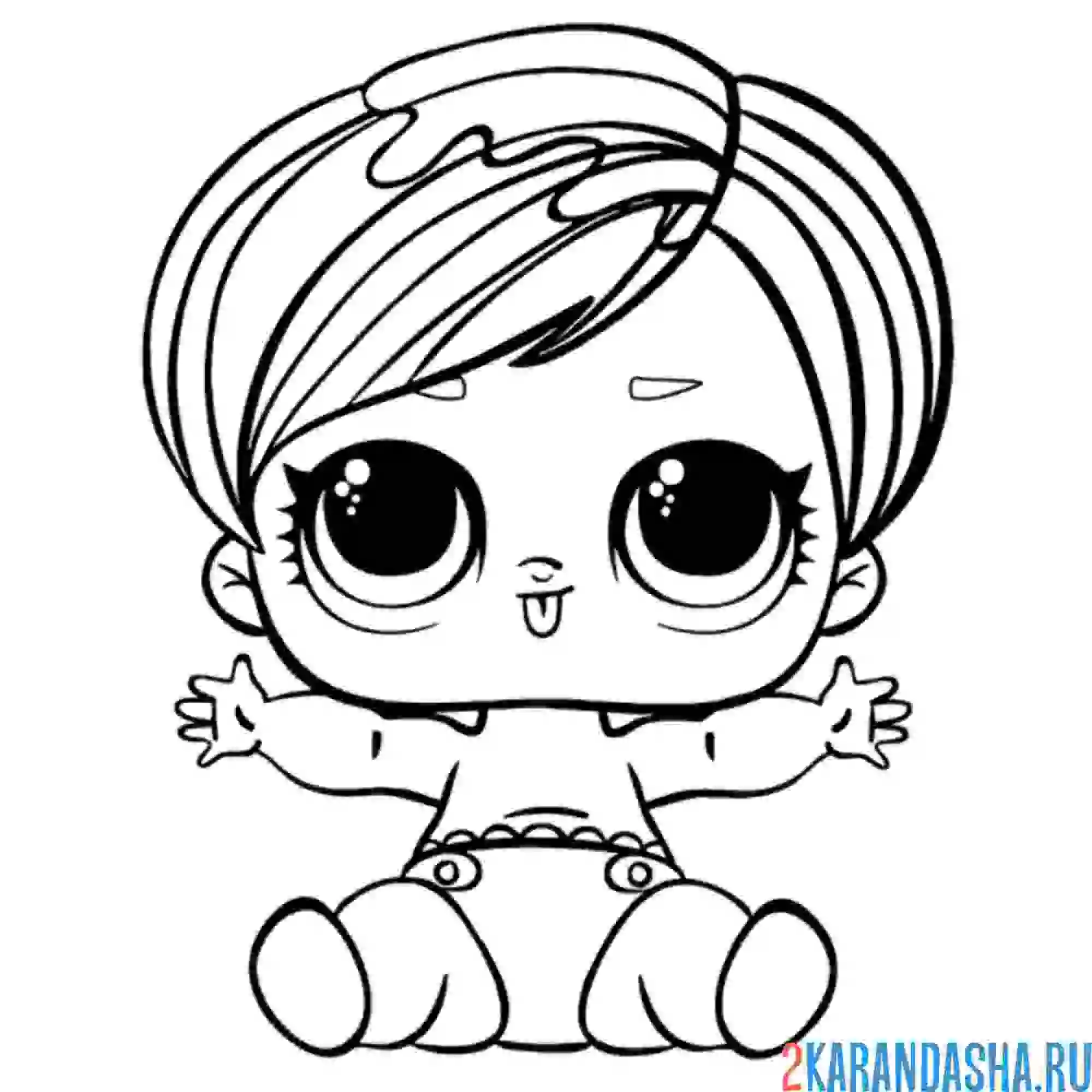 Раскраска лил малышка брызги