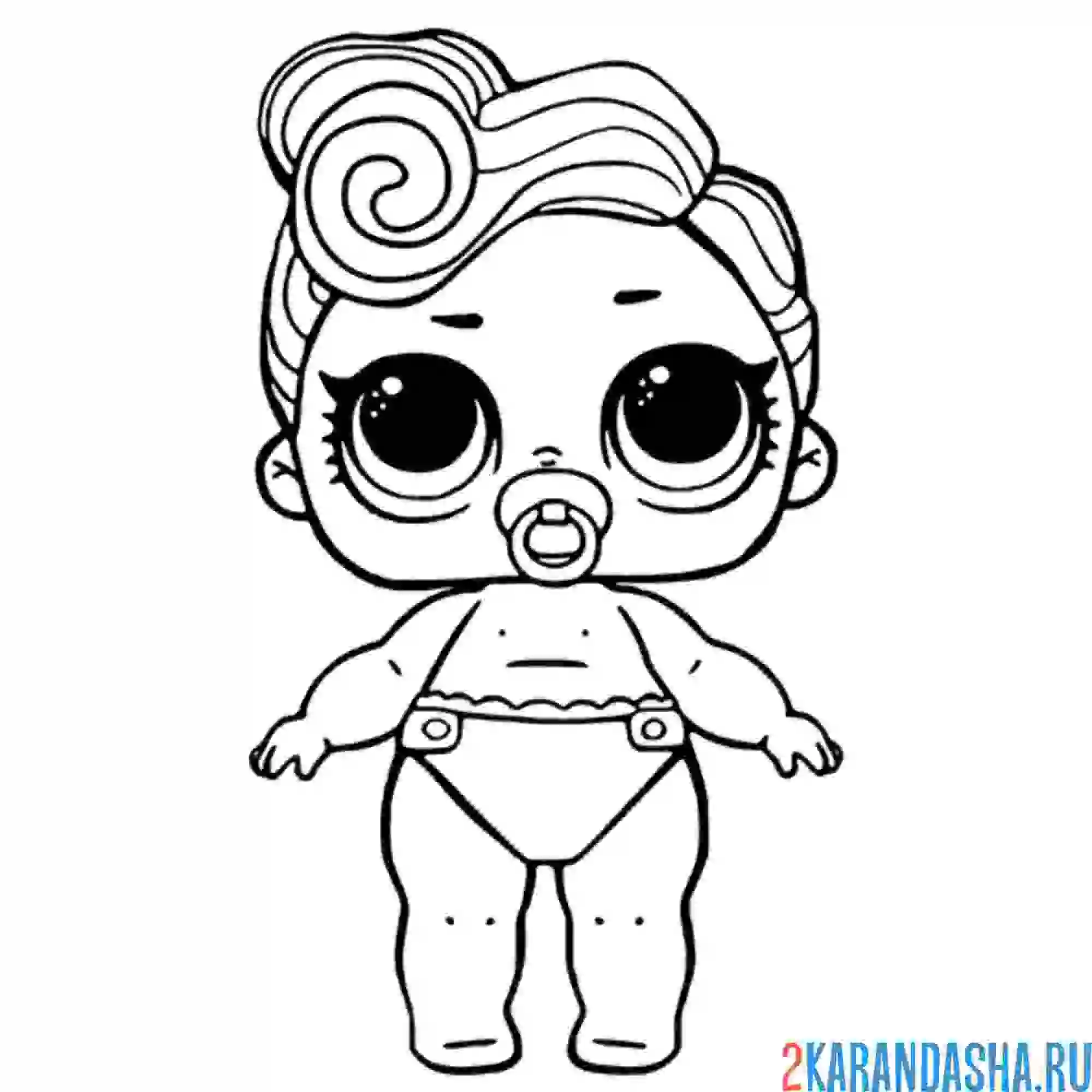 Раскраска лил малышка дива сестричка