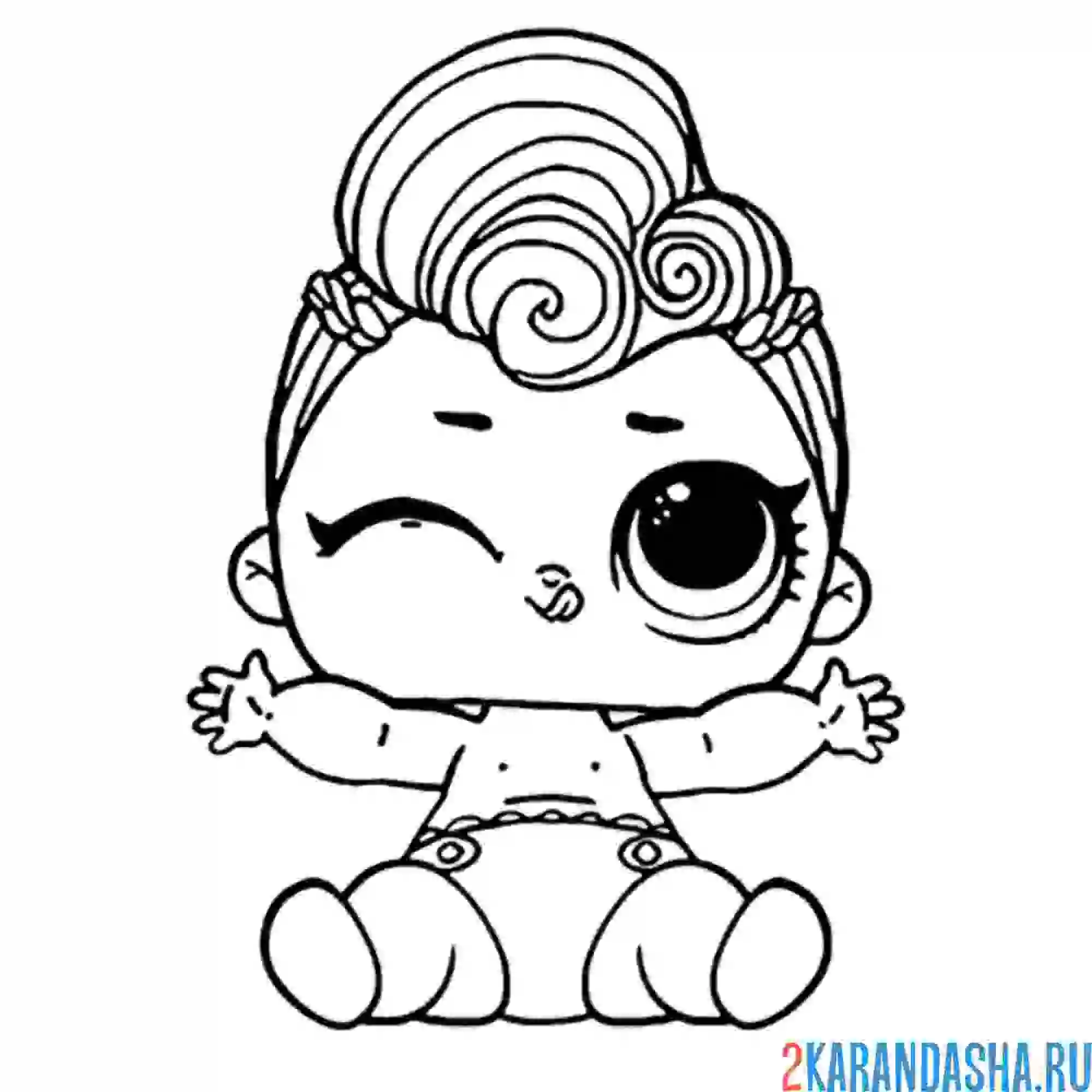 Раскраска лил малышка гранж сестричка