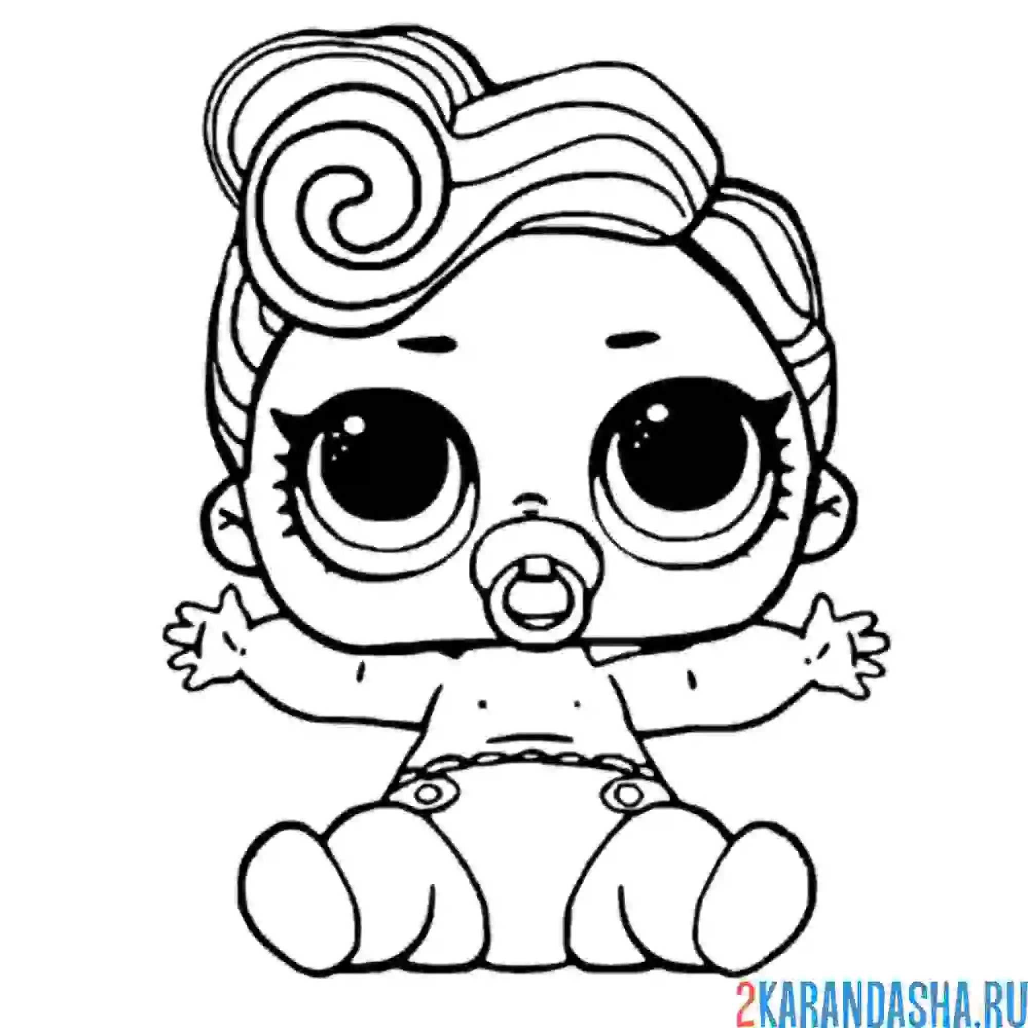 Раскраска лил малышка фанки сестричка