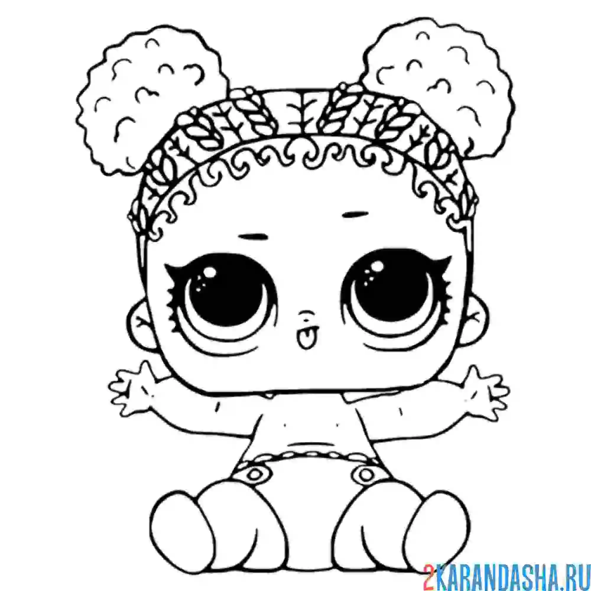 Раскраска лил пурпурная королева сестричка