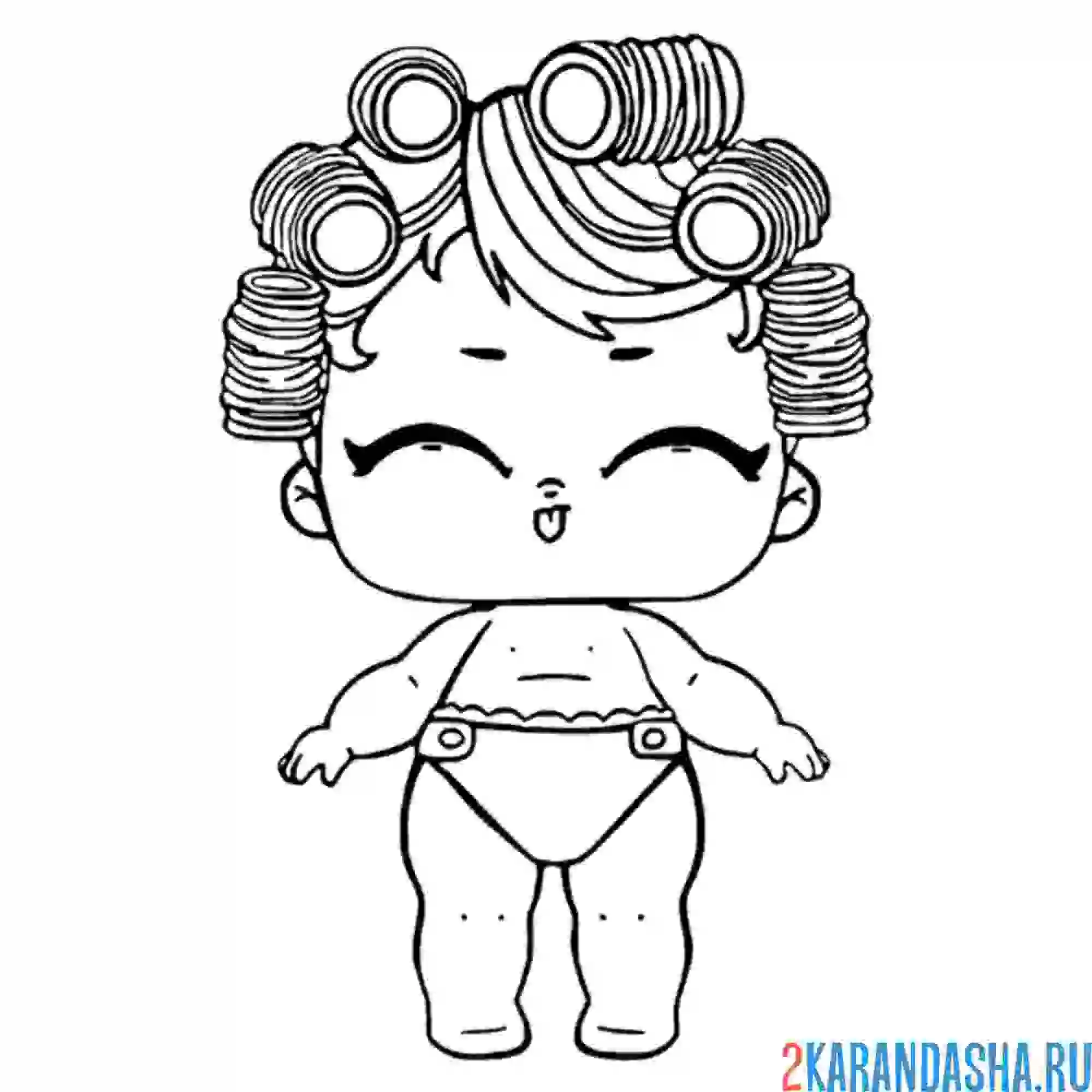 Раскраска лил малышка кукла сестричка