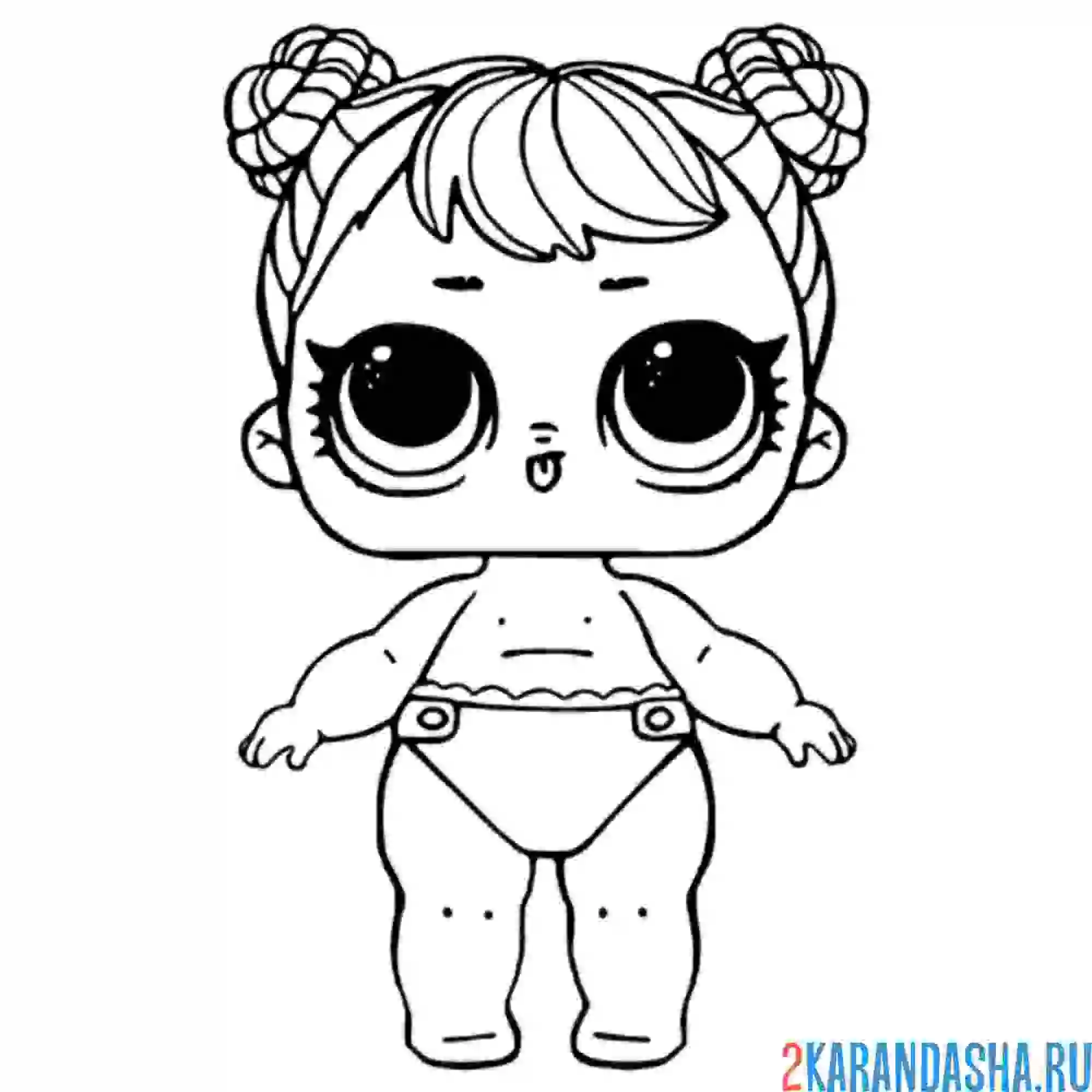 Раскраска лил малышка бон бон сестричка