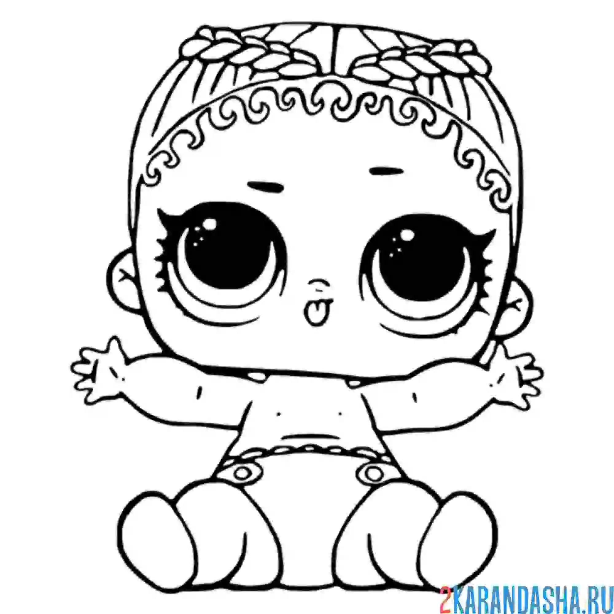 Раскраска лил кокос малышка сестричка