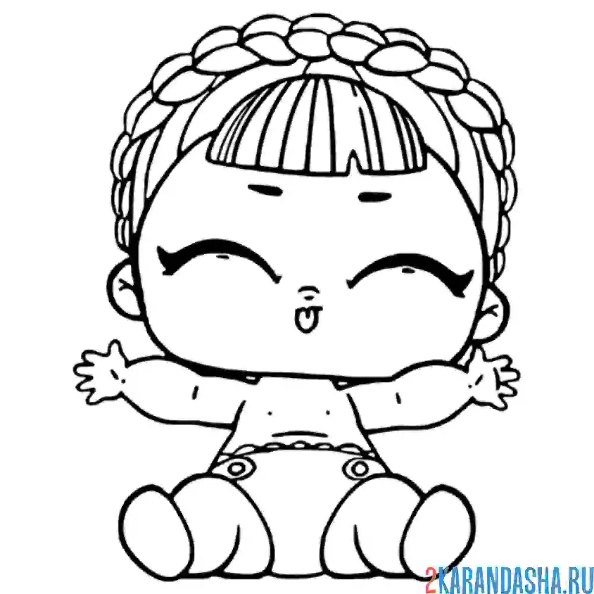 Раскраска лил соня биби малышка сестричка
