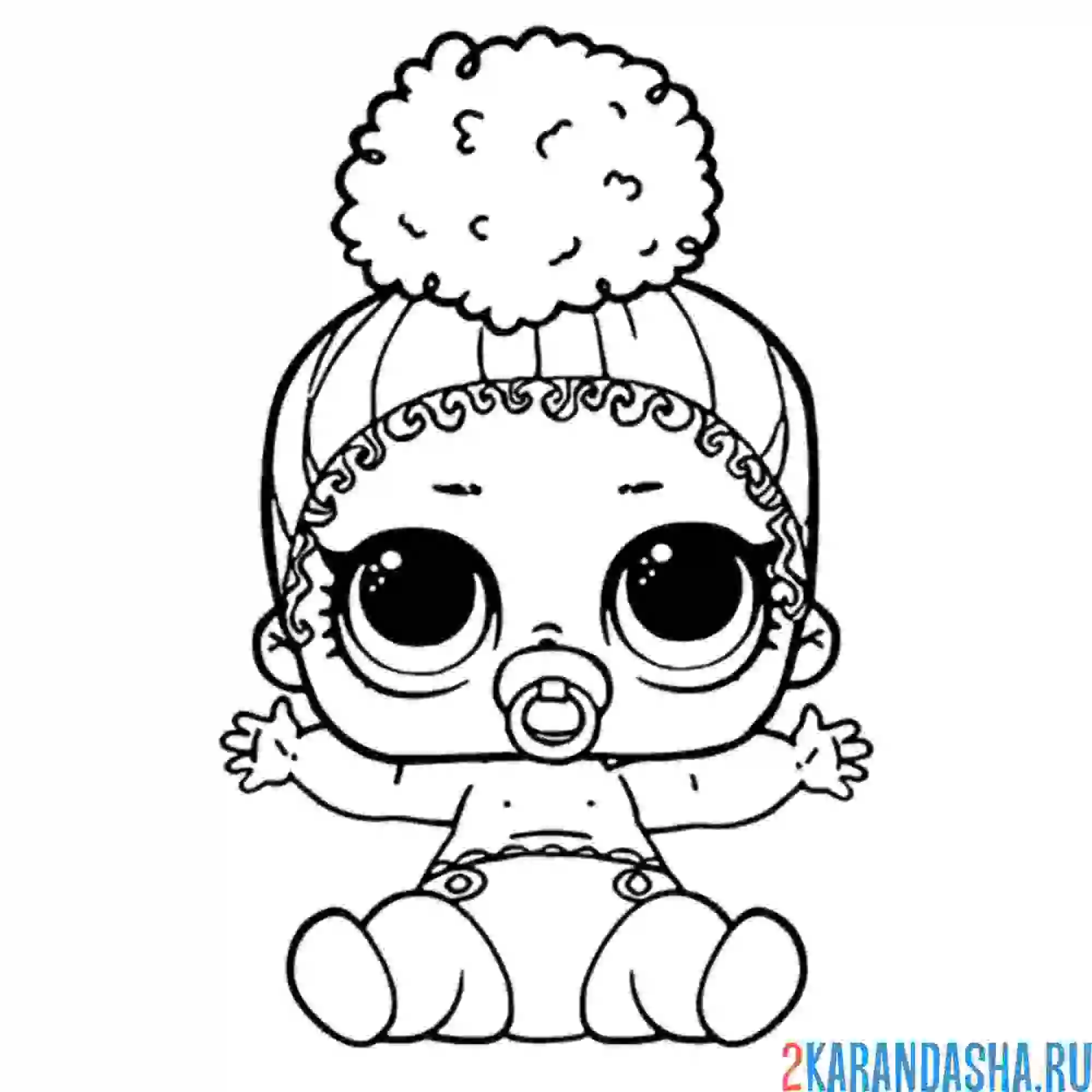 Раскраска лил малышка тачдаун сестричка