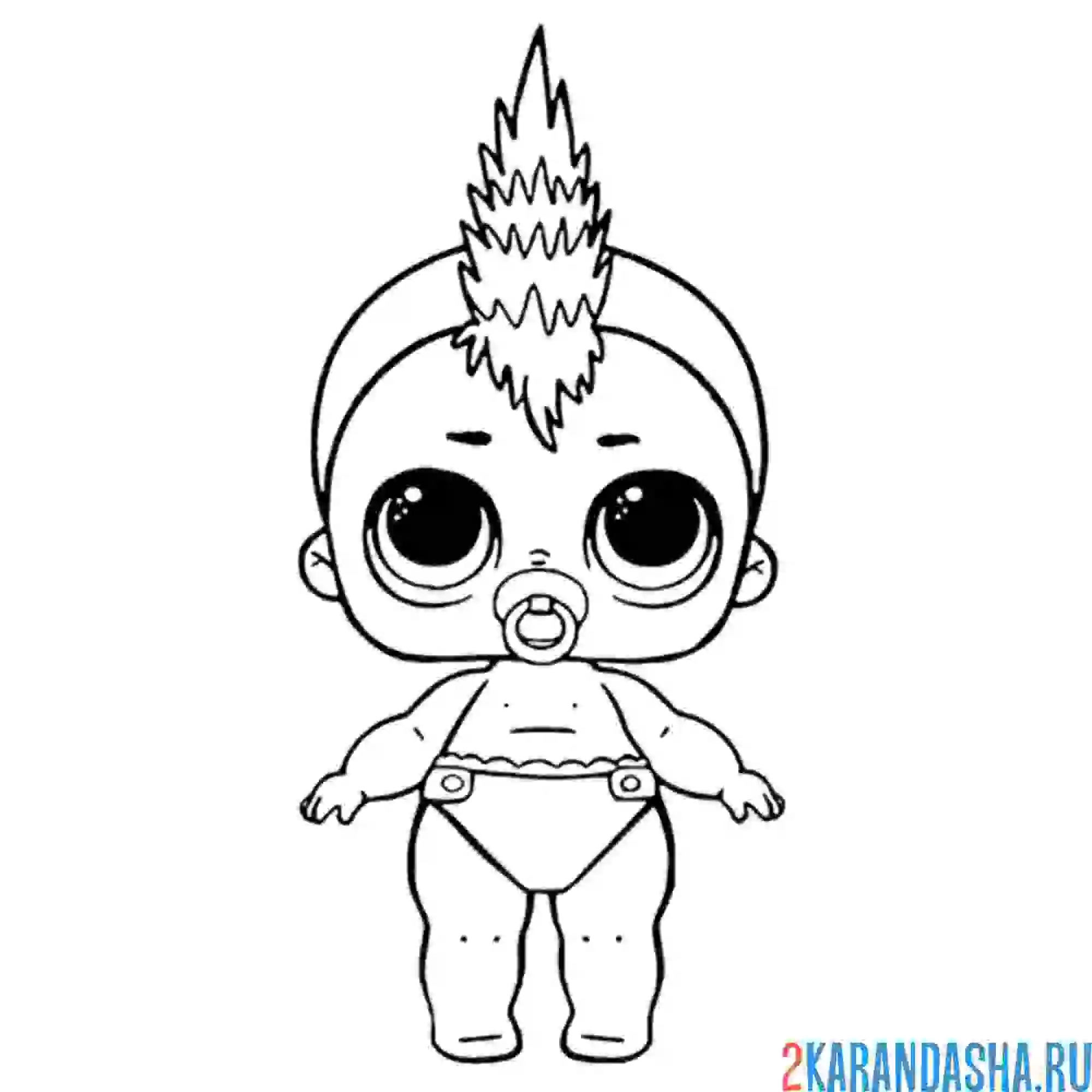 Раскраска лил мальчик панк