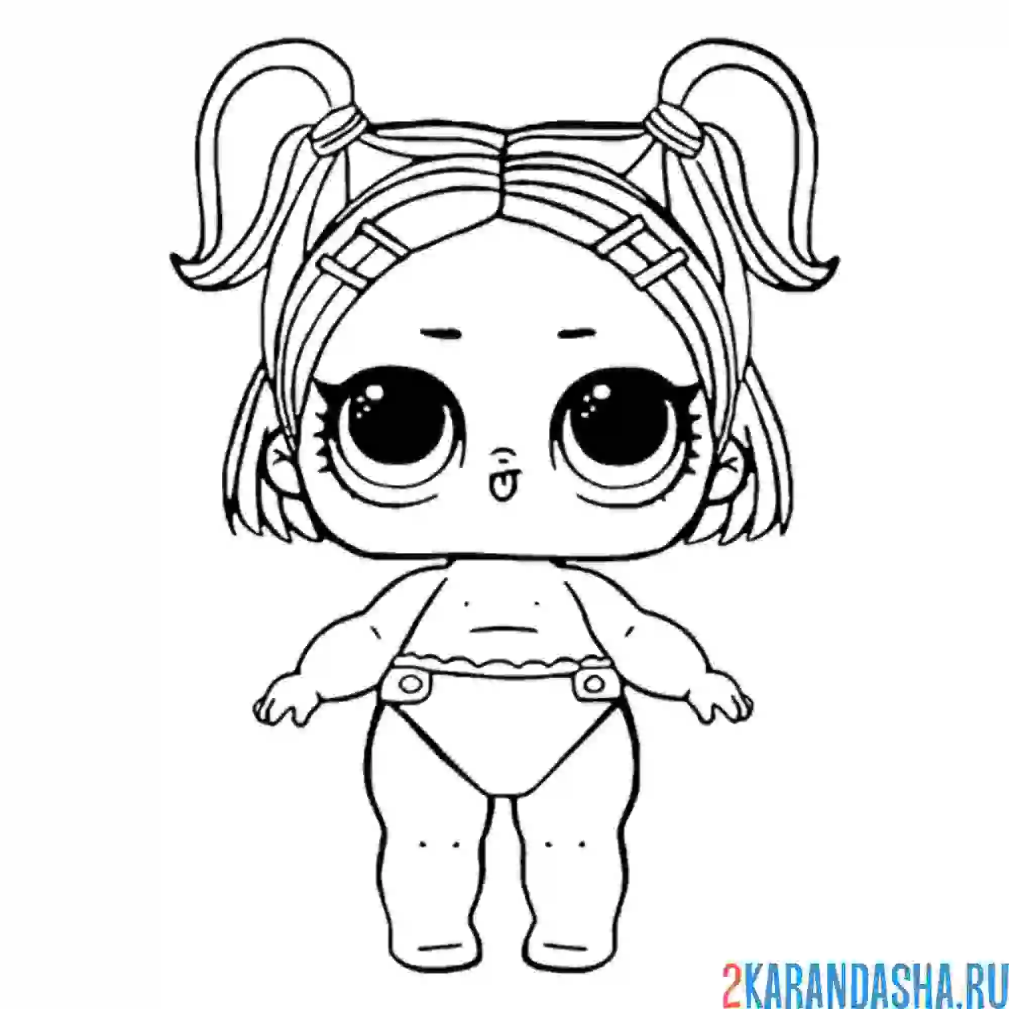 Раскраска лил малышка закат сестричка