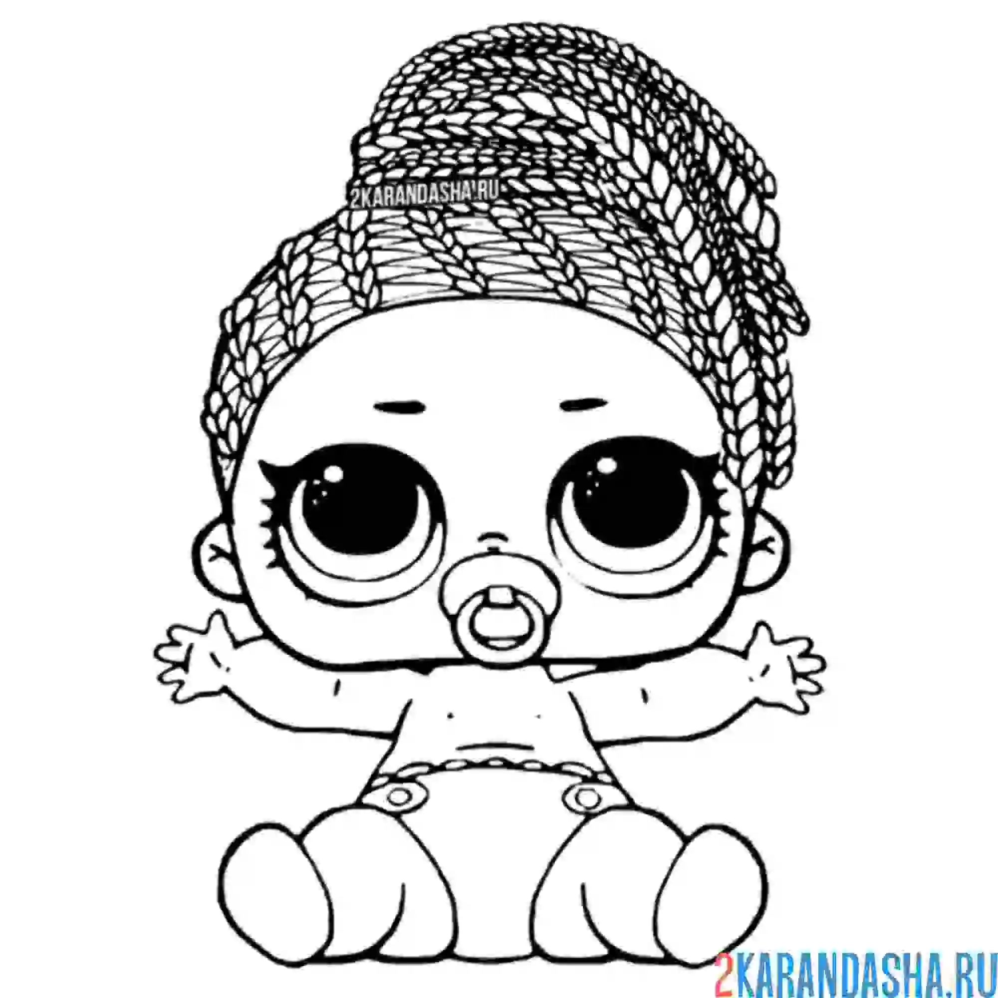 Раскраска лил яркий малышка сестричка