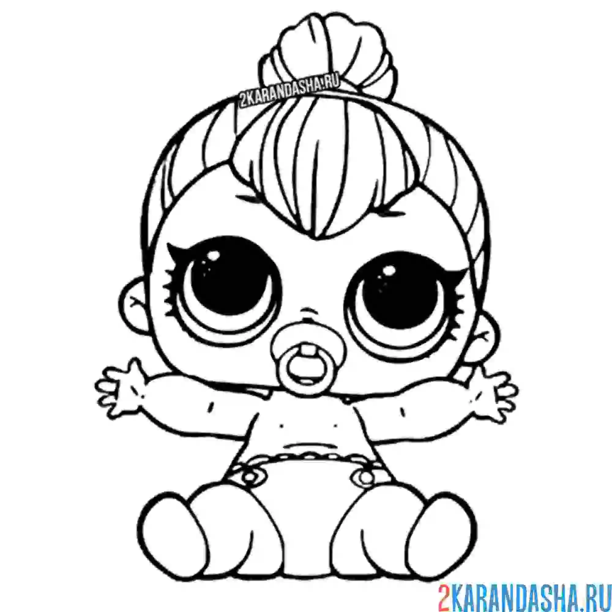 Раскраска лил неон малышка сестричка