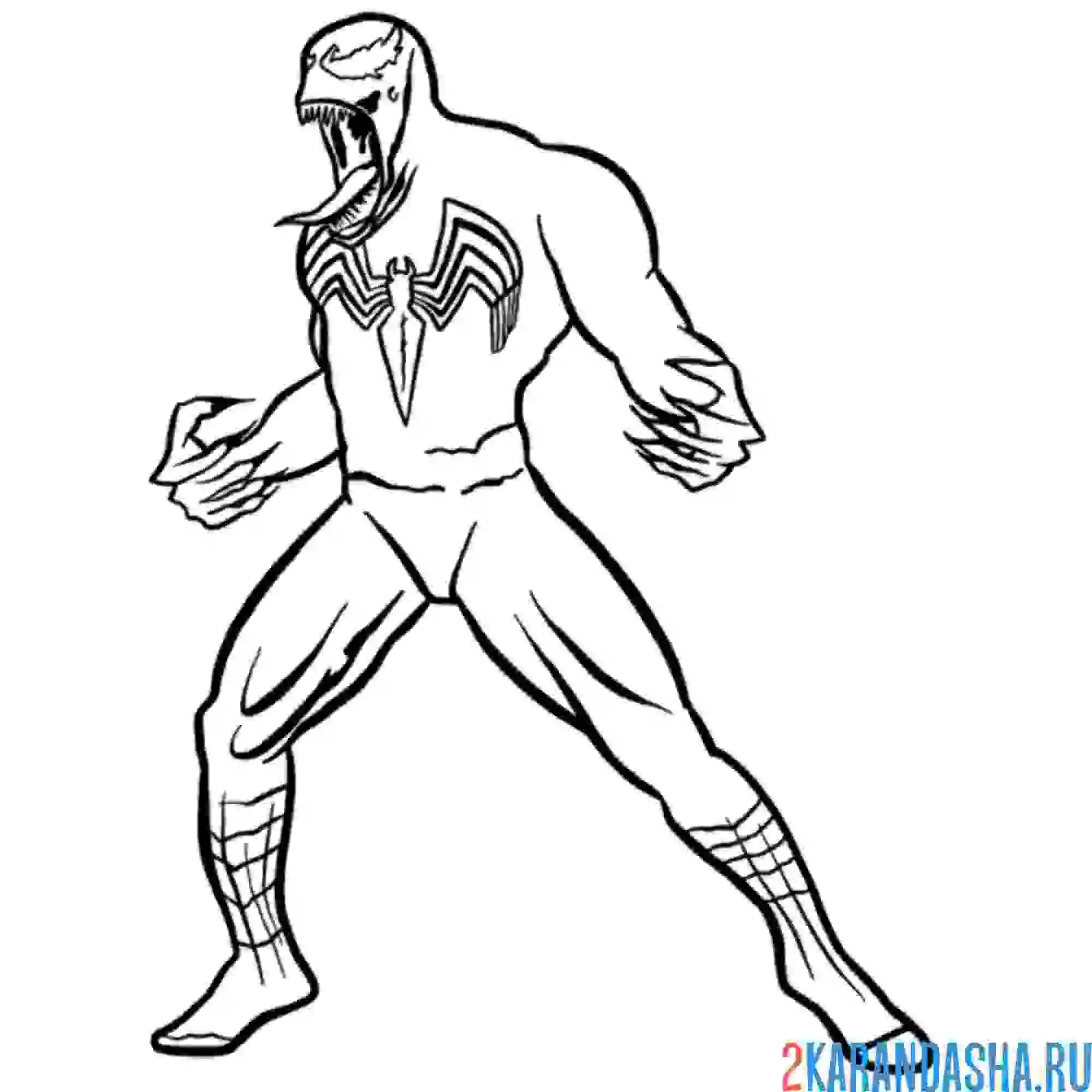 Раскраска веном в ярости