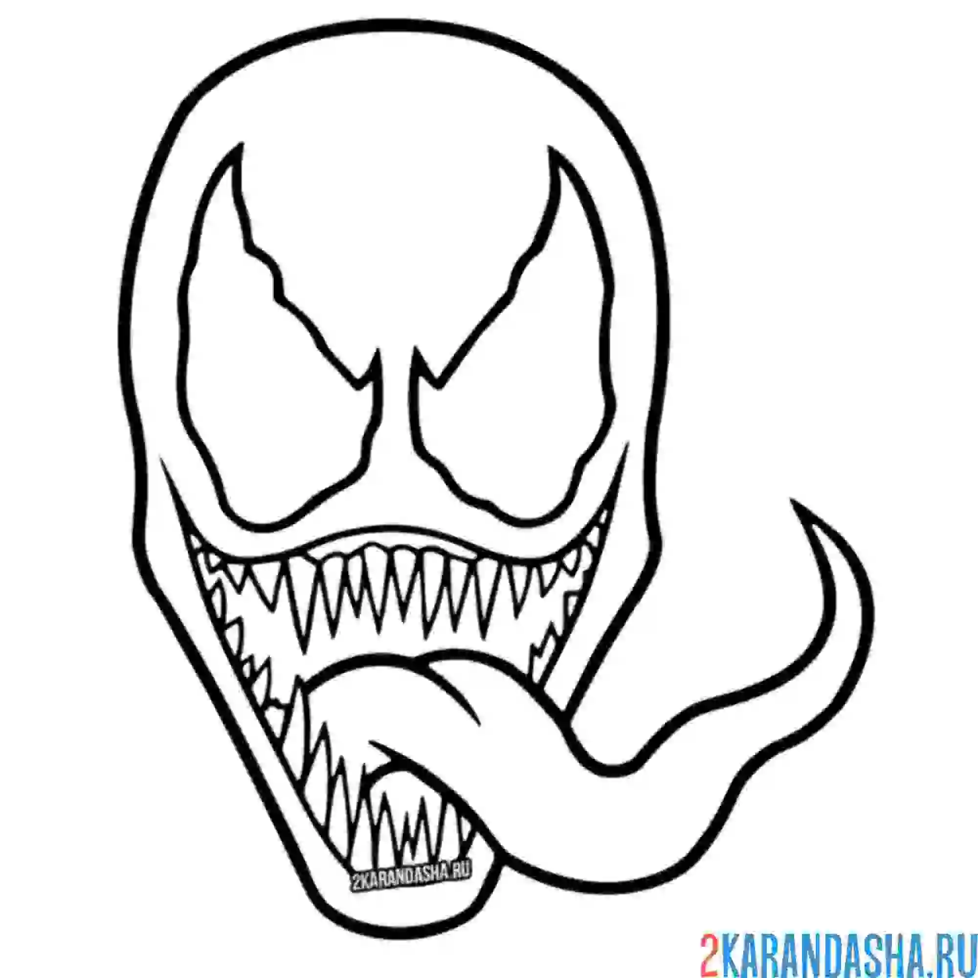 Раскраска маска веном